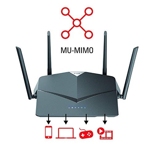 BLACK - D-LINK WIFI ROUTER AC2600, SMART, MESH (DIR-2640)