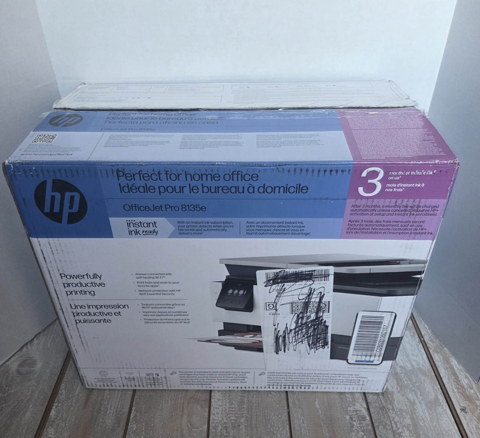 New HP OfficeJet Pro 8135e Color Wireless all-in-one Printer 3-Month Free Ink
