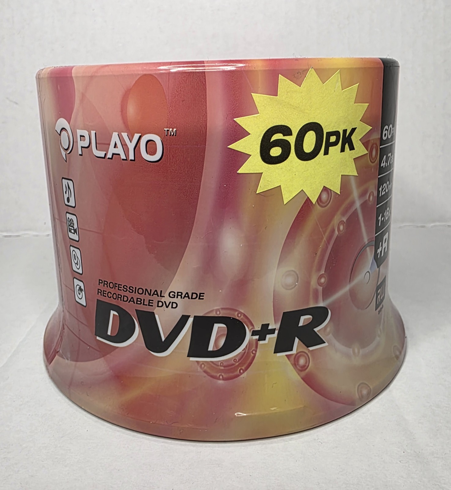 Playo DVD+R 60PK Professional Grade Recordable DVD's - Brand New Sealed