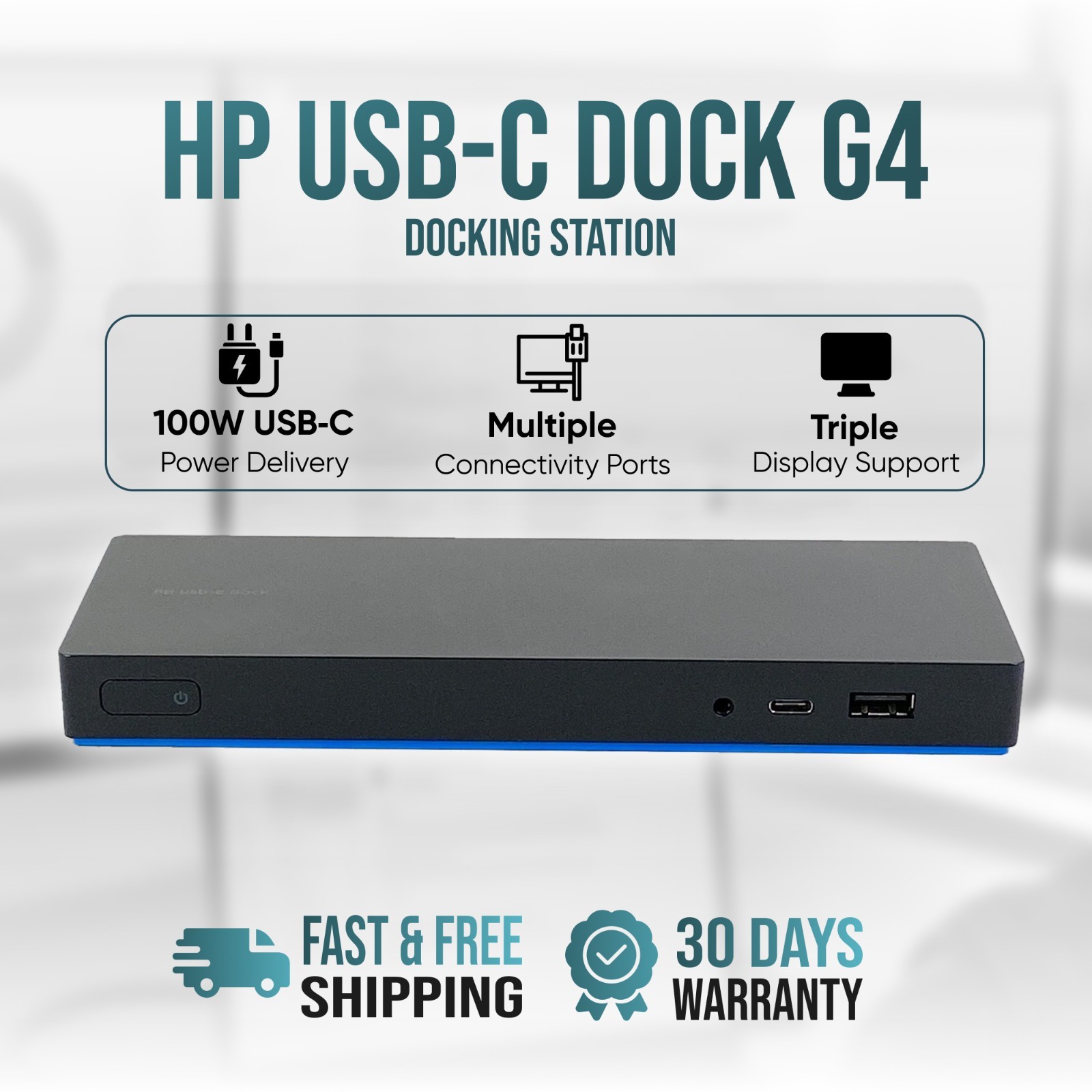 HP Elite USB-C Dock G4 Docking Station L13898-002 for EliteBook ZBook ProBook