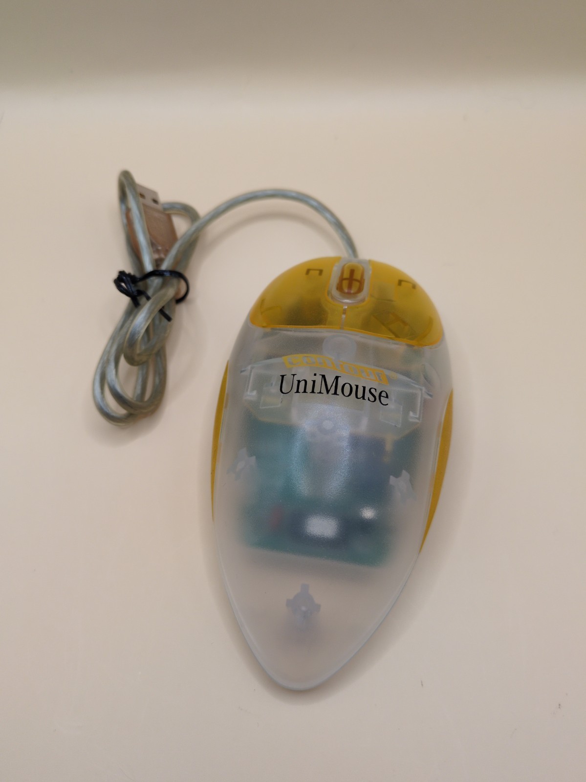 Contour UniMouse UU-BAN Vintage USB Ball Mouse Clear Yellow