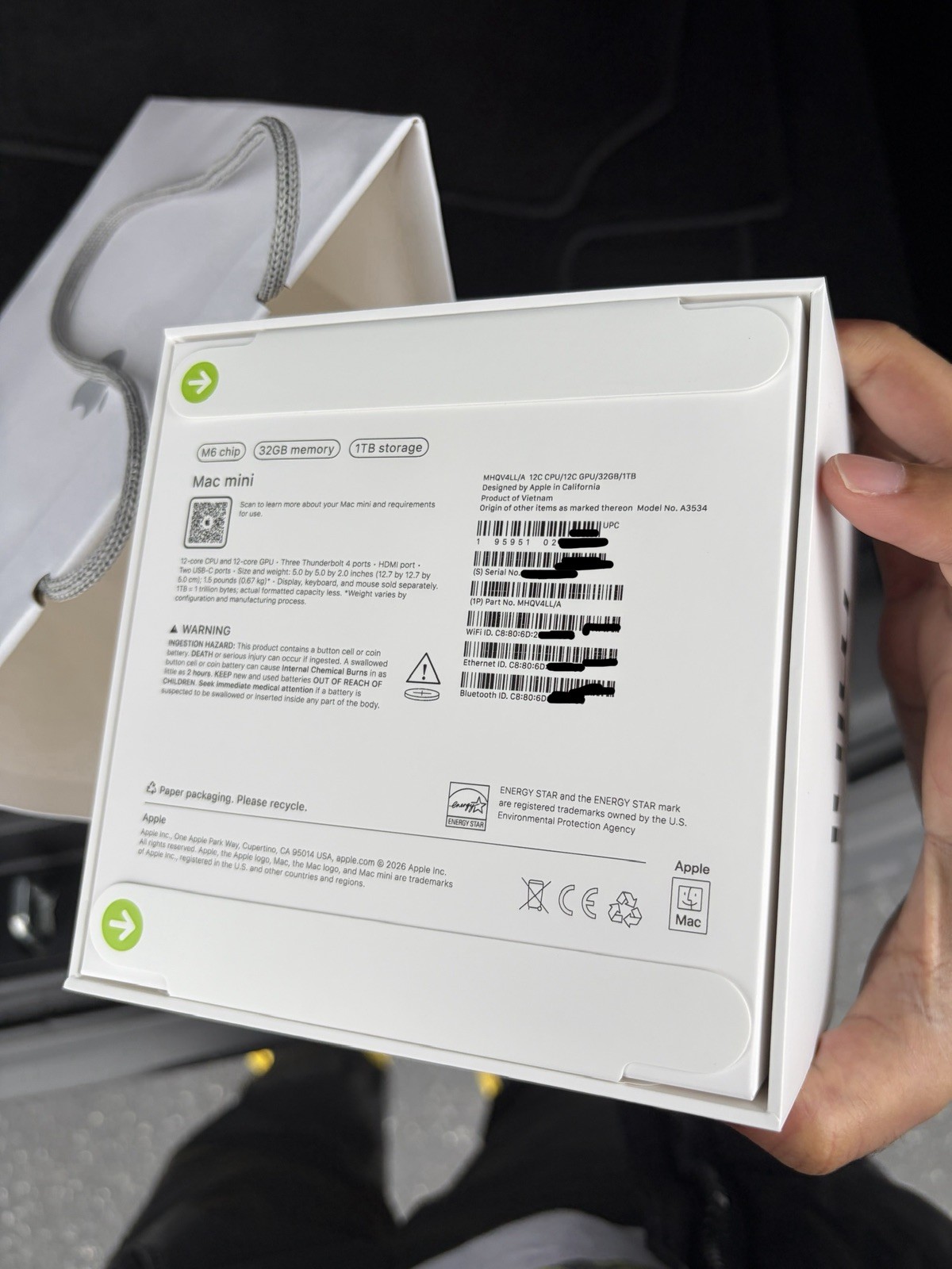 Brand New • Unopened • Mac mini M6 • 32GB RAM • 1 TB SSD • 