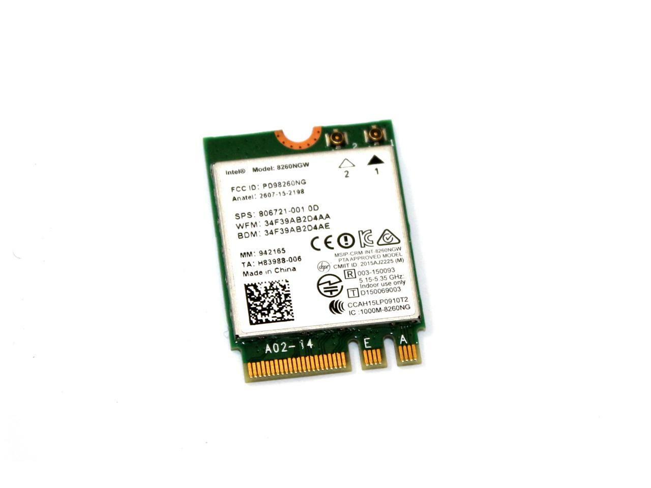 HP Intel Dual Band Wireless-AC 8260 8260NGW M.2 Wi-Fi Card 806721-001 802.11ac
