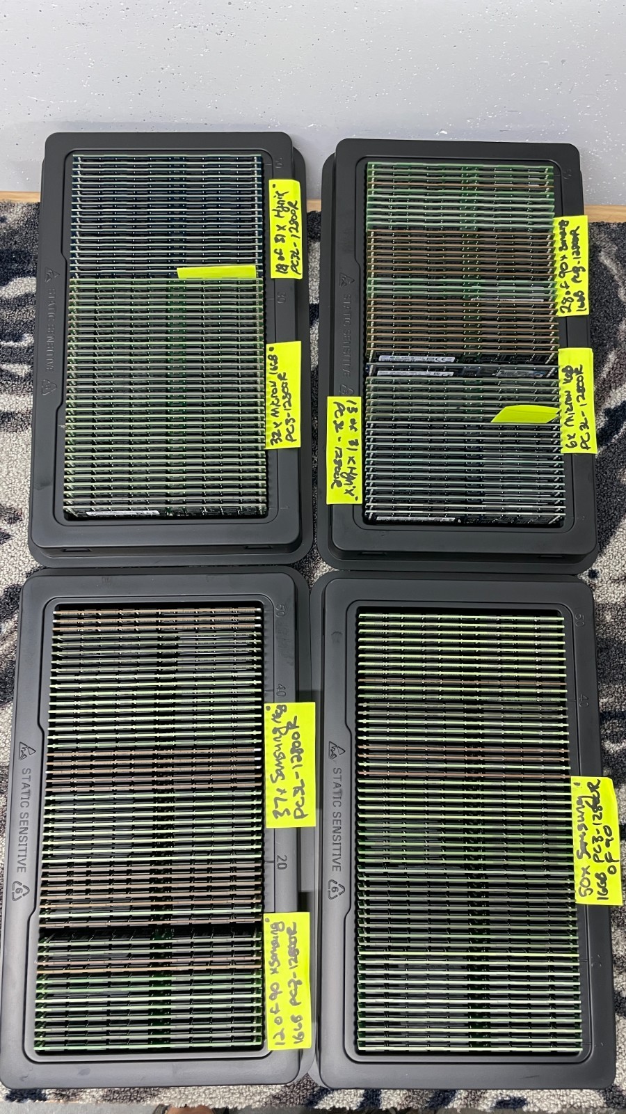 *Lot of 197* Samsung Hynix Micron 16GB 2Rx4 PC3 PC3L 12800R DDR3 ECC  Server RAM