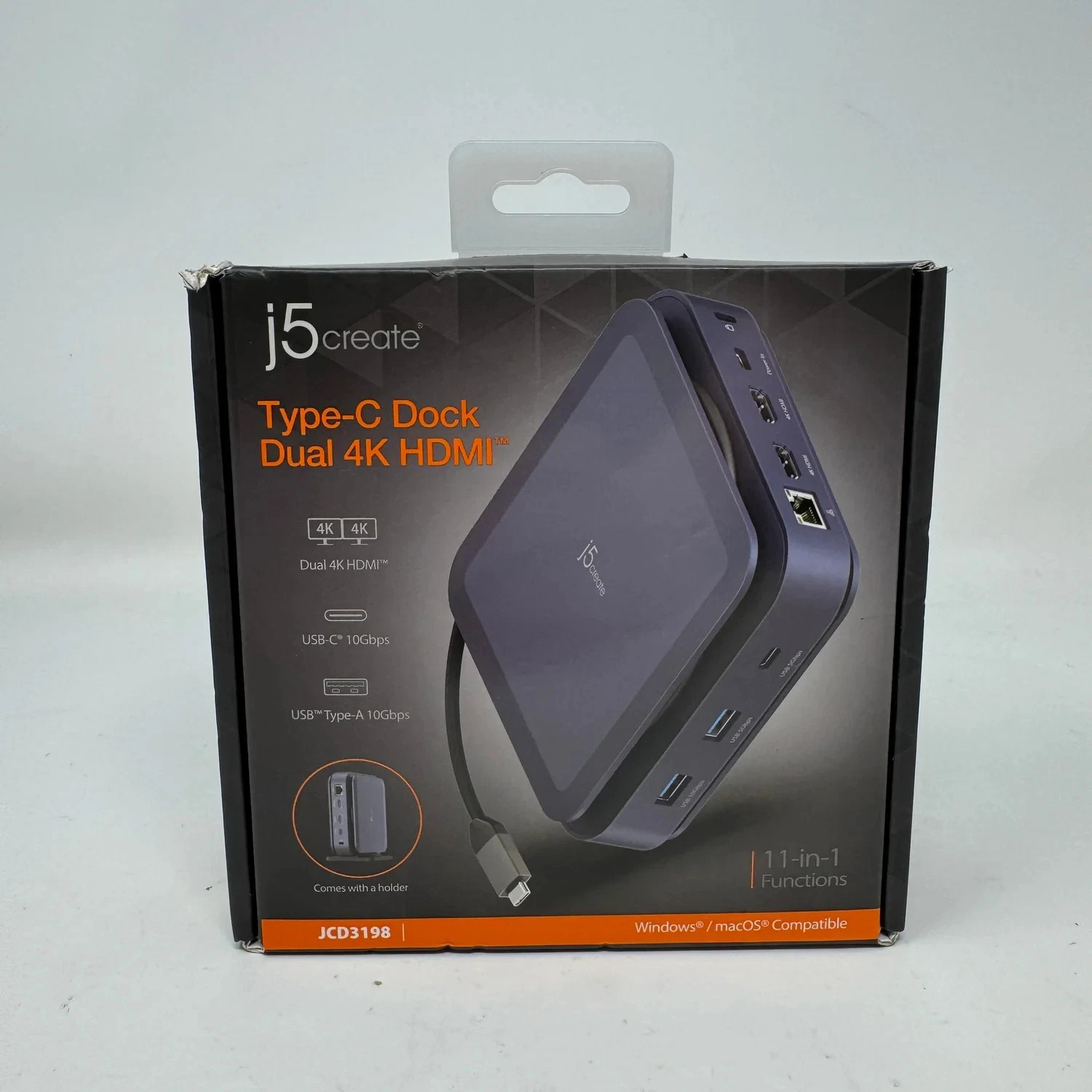 J5create JCD3198 140W 11-in-1 USB-C Multi-Port Dock Black