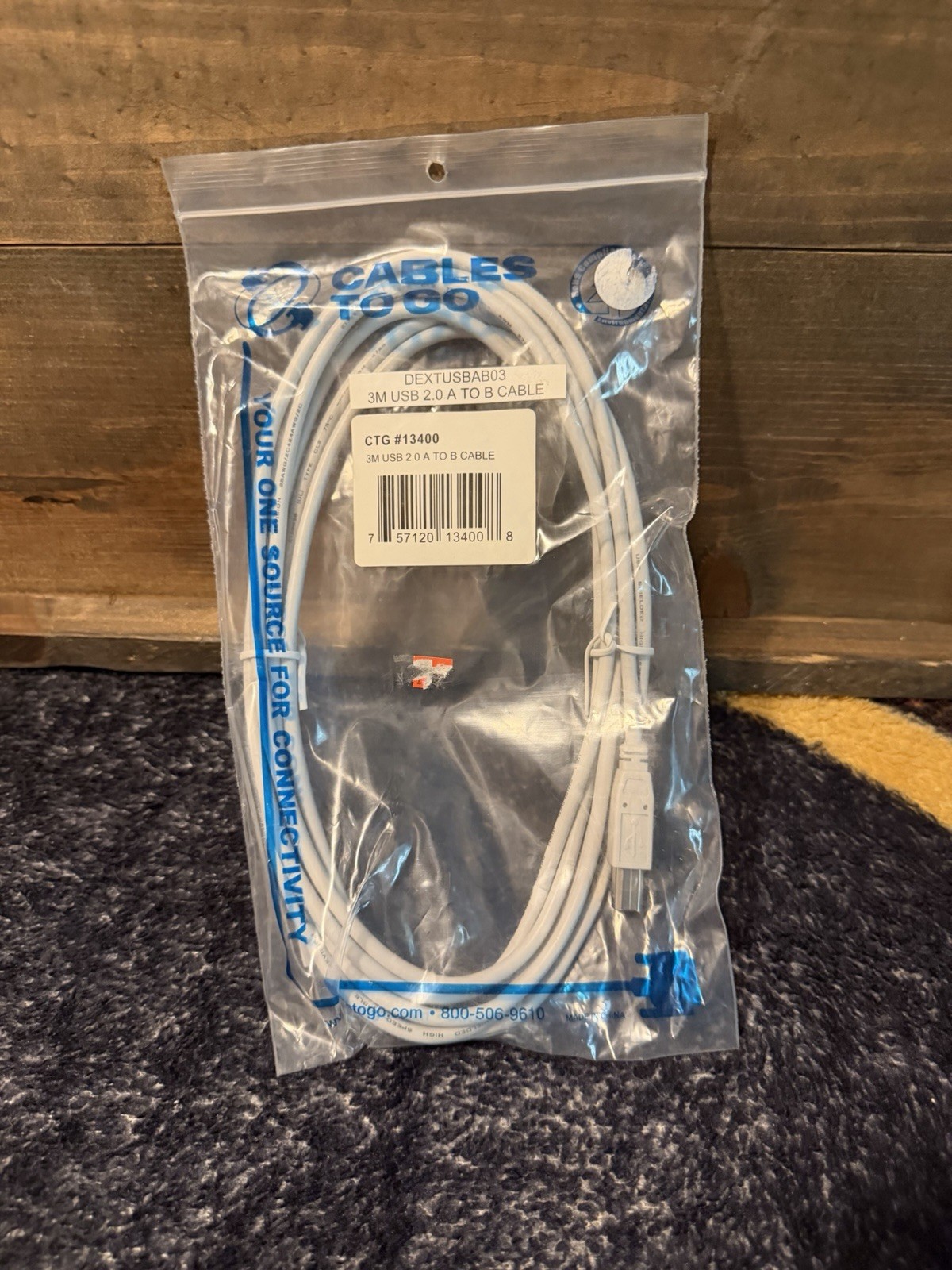 Lot of 4 CTG 13400 USB 2.0 A to B Printer Cables 10ft 3M New Sealed