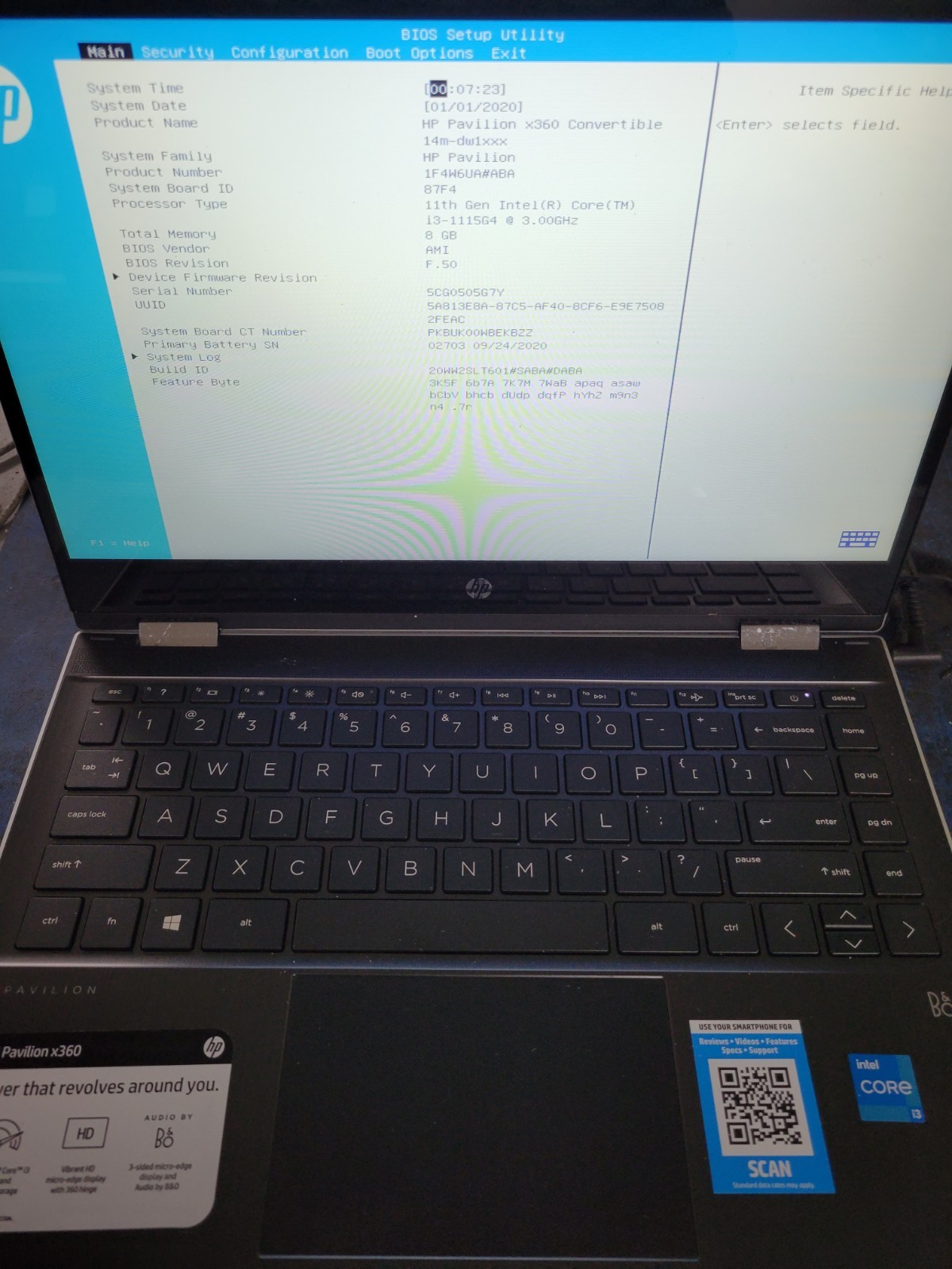 HP Pavilion x360m 14" 14m-dw1013dx i3-1115G4@3.0GHz (NO OS/SSD) *BIOS* | LP656