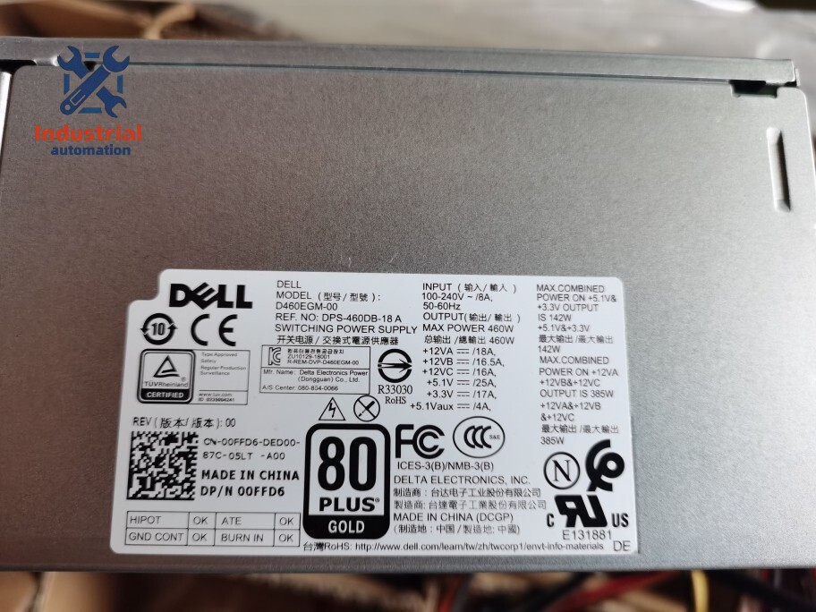 1PC New DELL T3630 T3640 T3650 D460EGM-00 0FFD6 00FFD6 460w power supply
