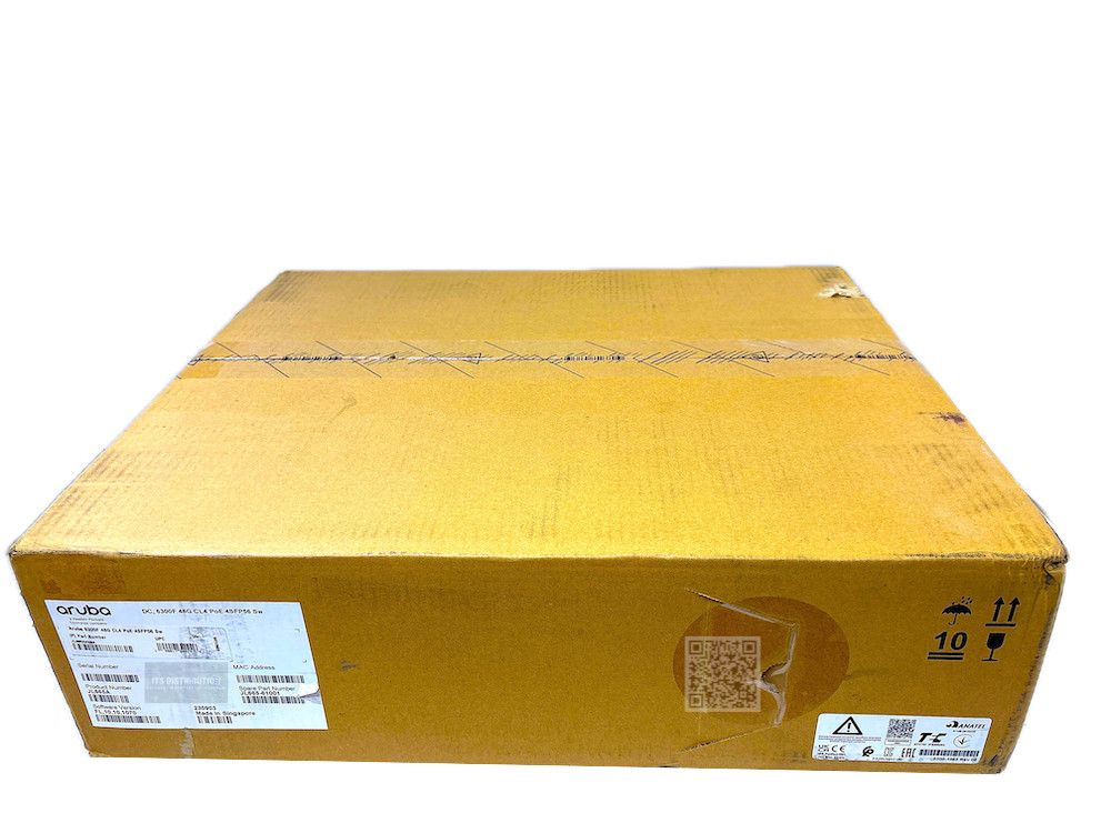 JL665A#ABA I HPE Aruba 6300F 48-port 1GbE Class 4 PoE & 4-port SFP56 Switch NEW