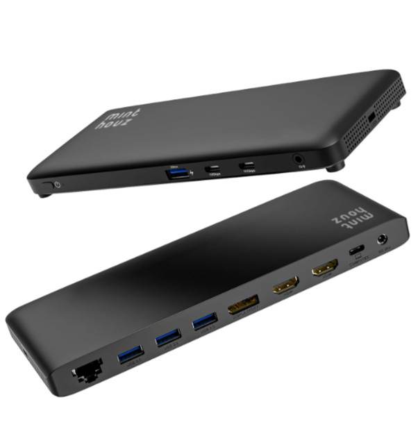 Minthouz 12-in-1 USB-C Docking Station Triple Display 8K/4K, 100W Charging- OB