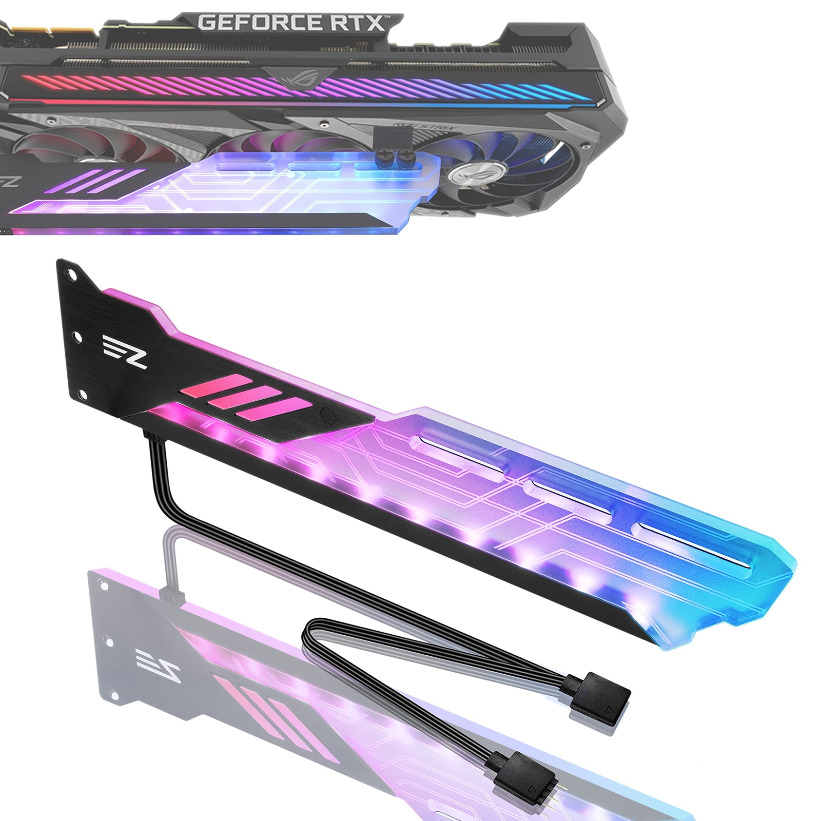 RGB GPU Holder 5V 3-Pin Colorful RGB Graphics Card GPU Support Video Card Hol...