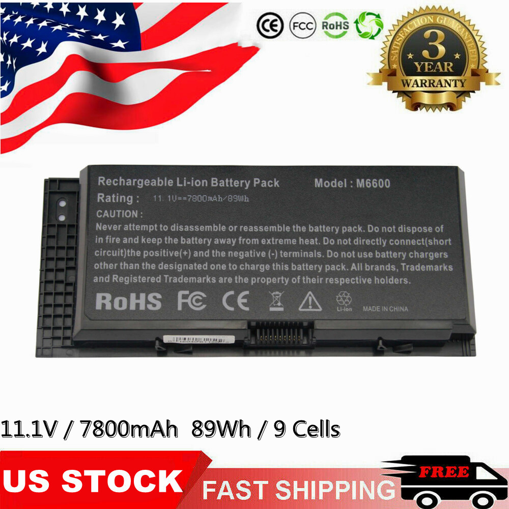 89Wh FV993 M6600 Battery for Precision M4800 M4600 M6800 FJJ4W 312-1176 312-1177