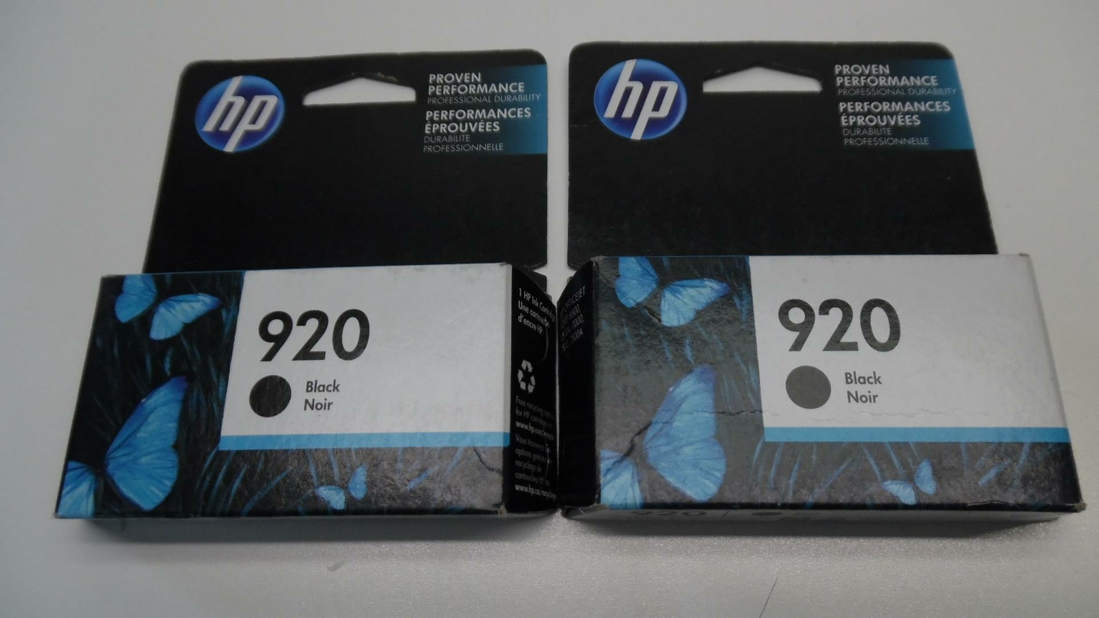 Pair of Original HP 920 Ink Cartridges Black CD971AN - Sealed/Expired