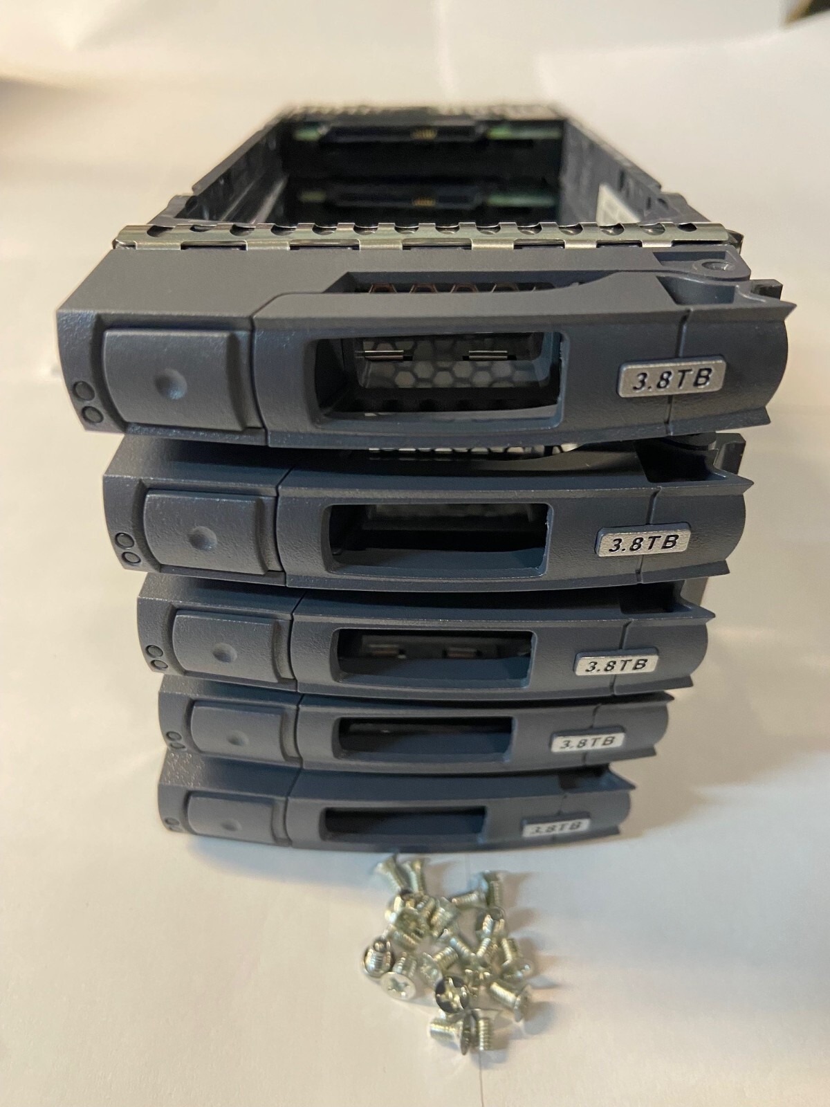 Lot of 5 Netapp, 3.8TB, SAS, 2.5" trays for X356A-R6, X357A, X358A.