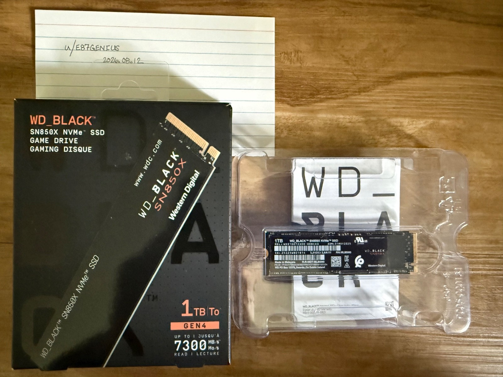 Western Digital - WD_BLACK SN850X 1TB NVMe SSD - M.2 2280 - EXCELLENT STATS