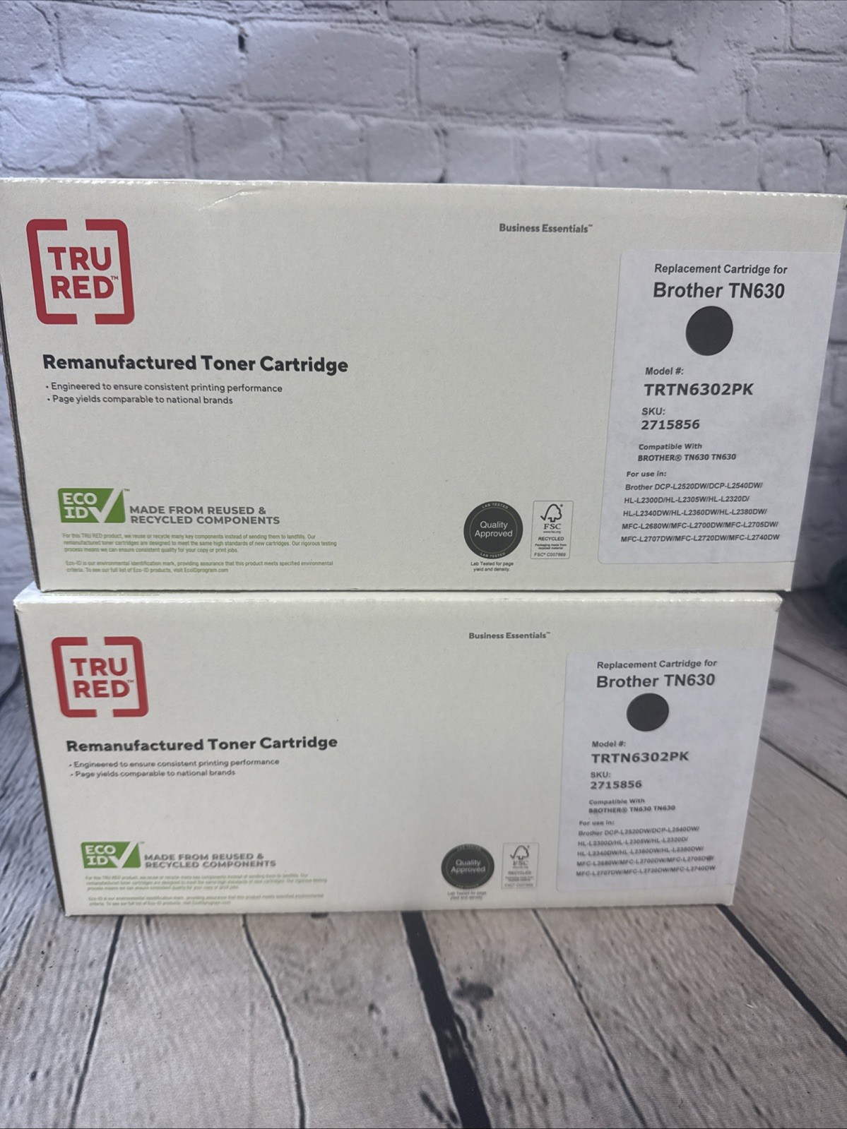 Tru Red Replacement Cartridge for Black Toner Brother TN630 Model# TRTN6302PK