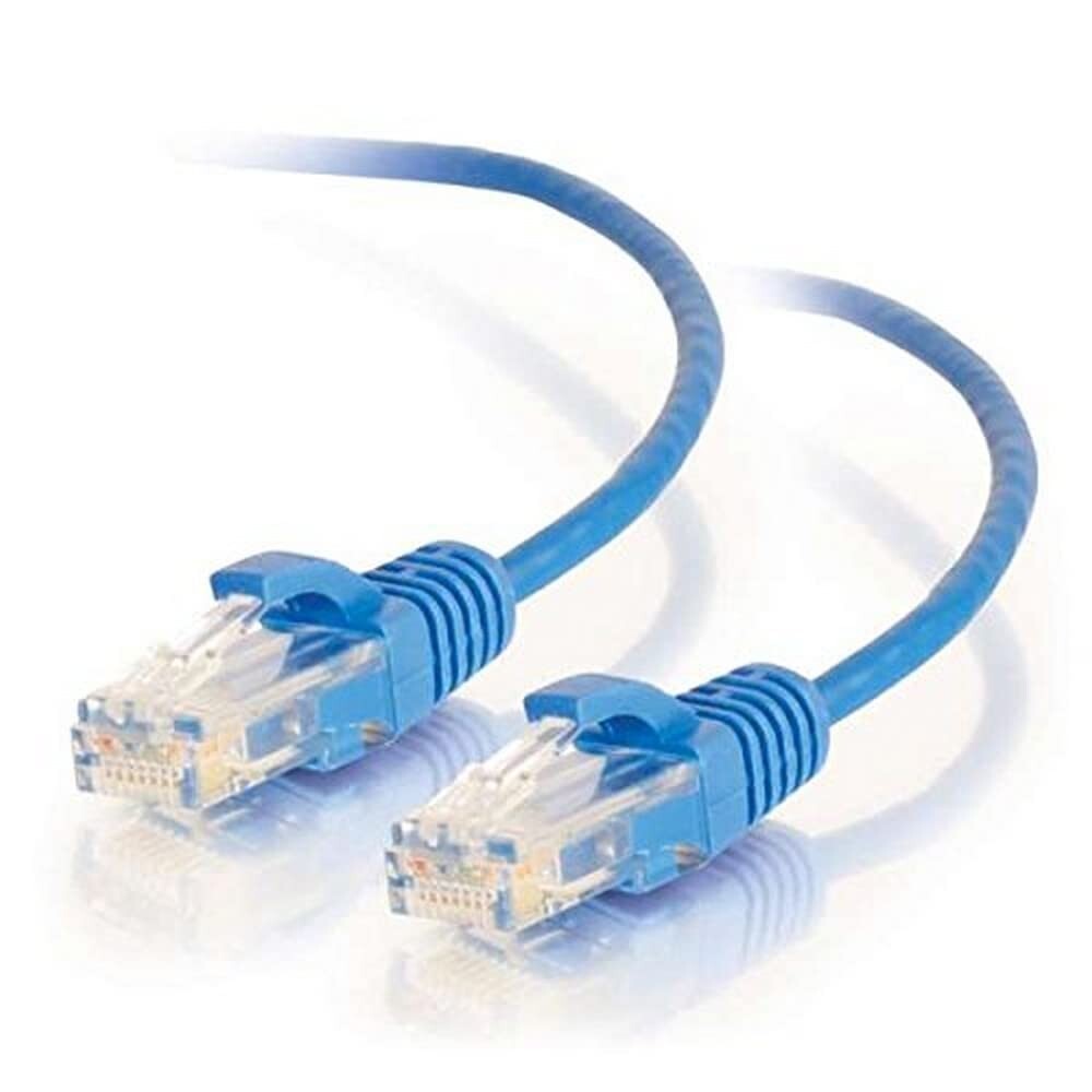 C2G 1.5FT Cat6 Cat 6 Blue Ethernet 1' 6" foot ft. Short Cord Patch Cable