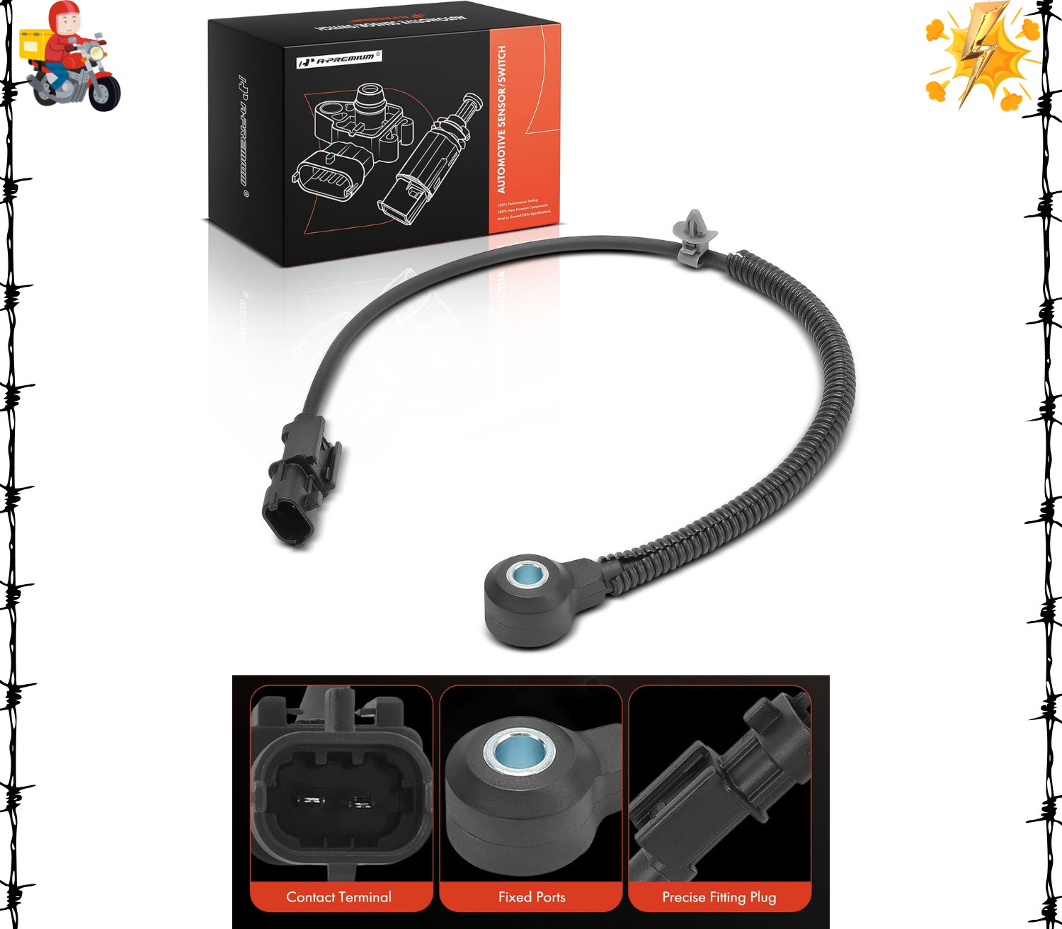  Ignition Knock Detonation Sensor Compatible with Kia Sorento 2011-2016, 
