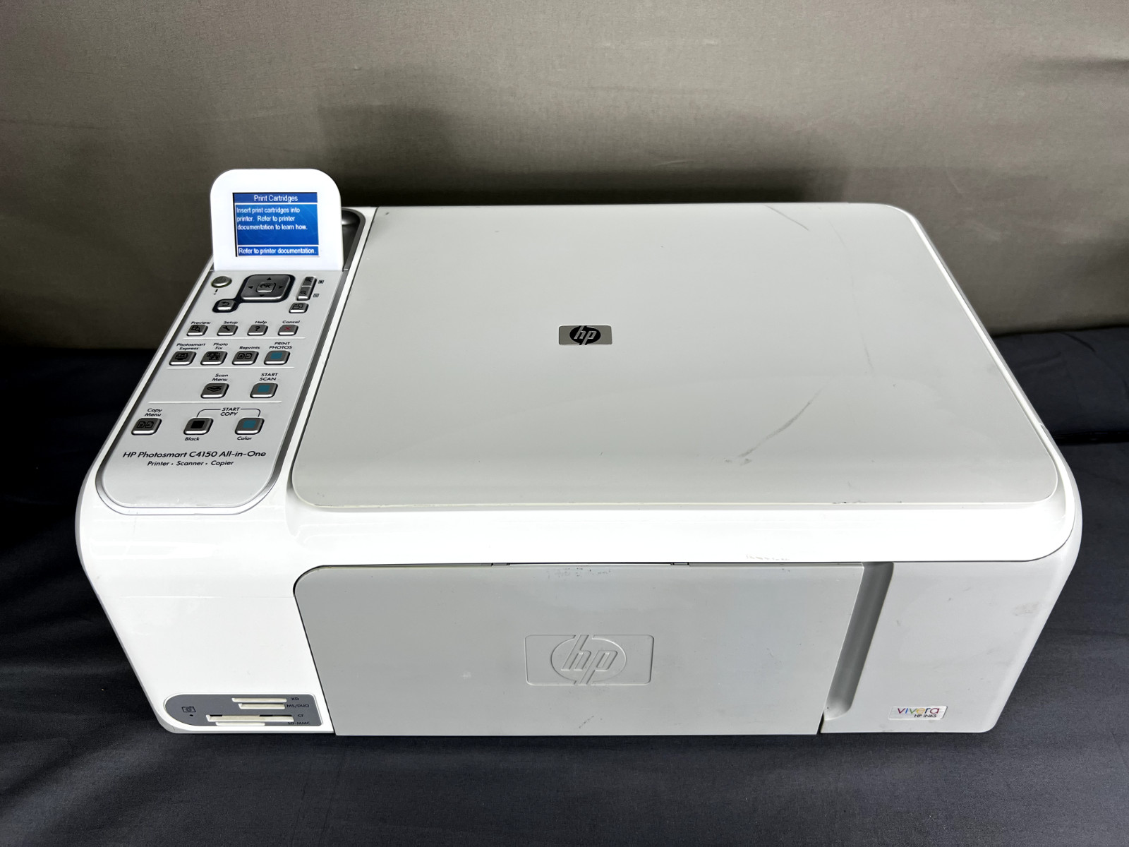 HP Photosmart C4100 All-In-One Inkjet Printer Scanner Copier Powers On