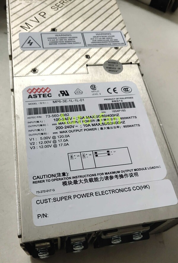 1PCS USED ASTEC MP6-3E-1L-1L-01 73-560-0982 Power supply module