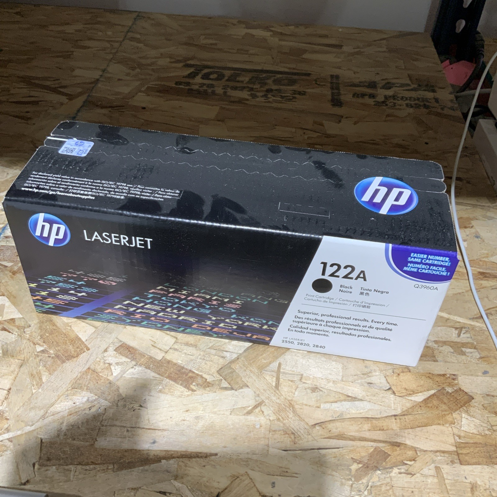 Genuine HP 122A Black Toner Cartridge Q3960A