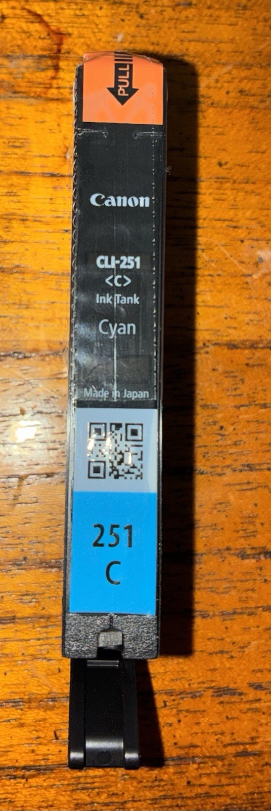Canon 6514B001 (CLI-251C) Cyan Standard Yield Ink Cartridge-Sealed, no Box