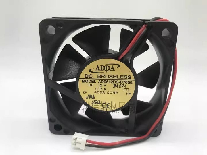 1PCS Brand New Original ADDA AD0612DS-D70GL DC12V 0.07A 60*15MM Silent 6015 Fan