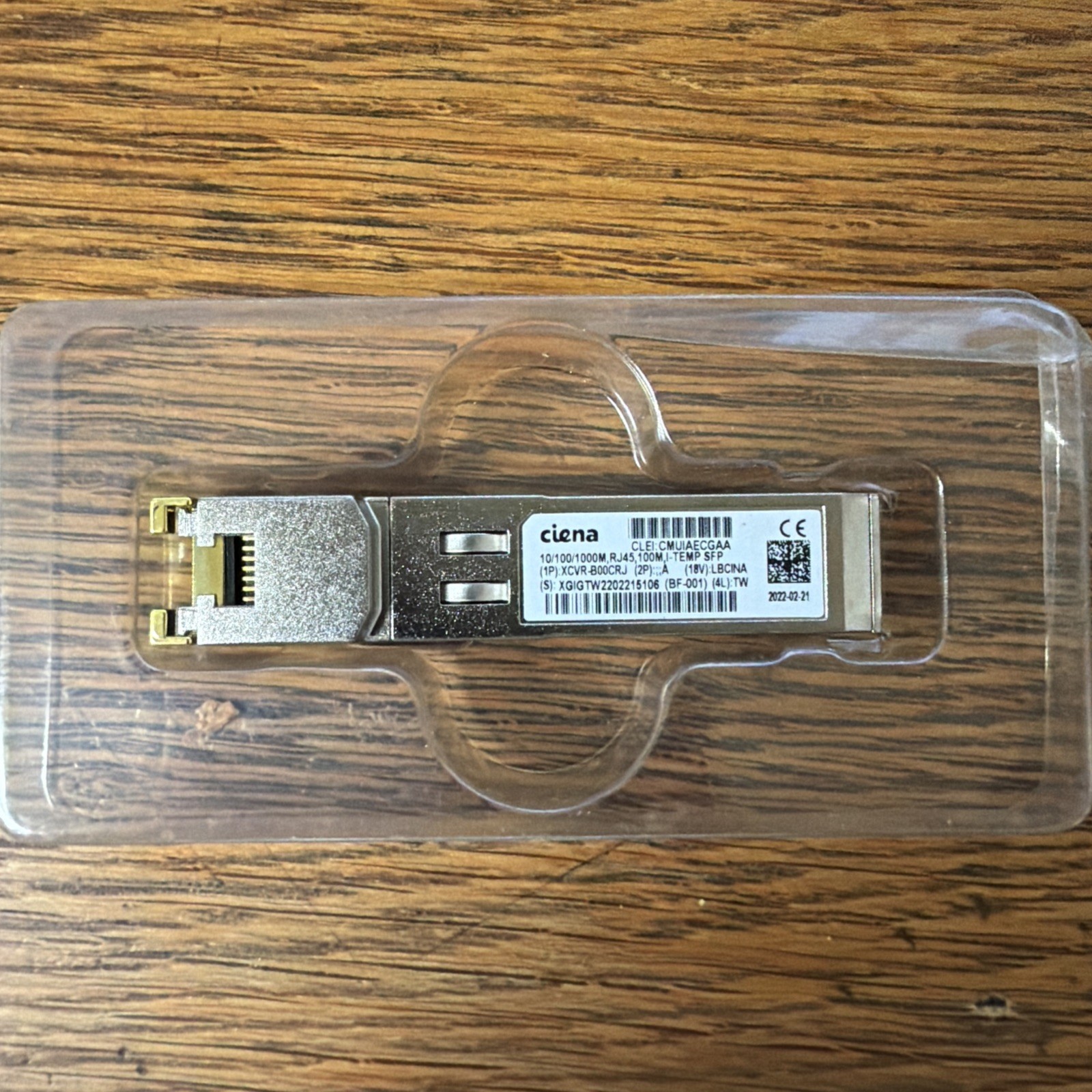 [NEW] ciena XCVR-B00CRJ 10/100/1000M,RJ45,100M,I-TEMP SFP