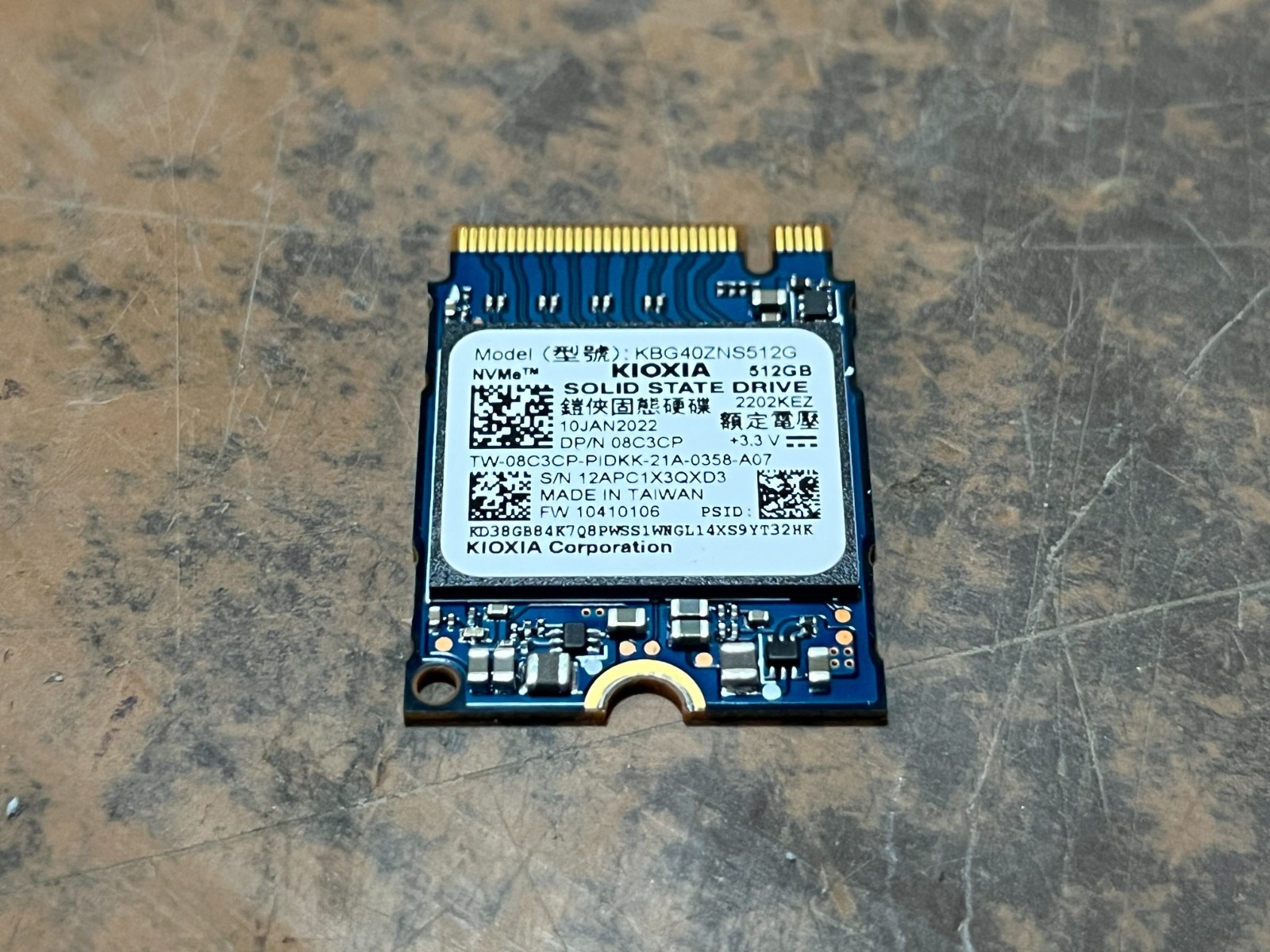 Dell 5420 Kioxia 512GB NVMe M.2 SSD Solid State Drive KBG40ZNS512G 8C3CP