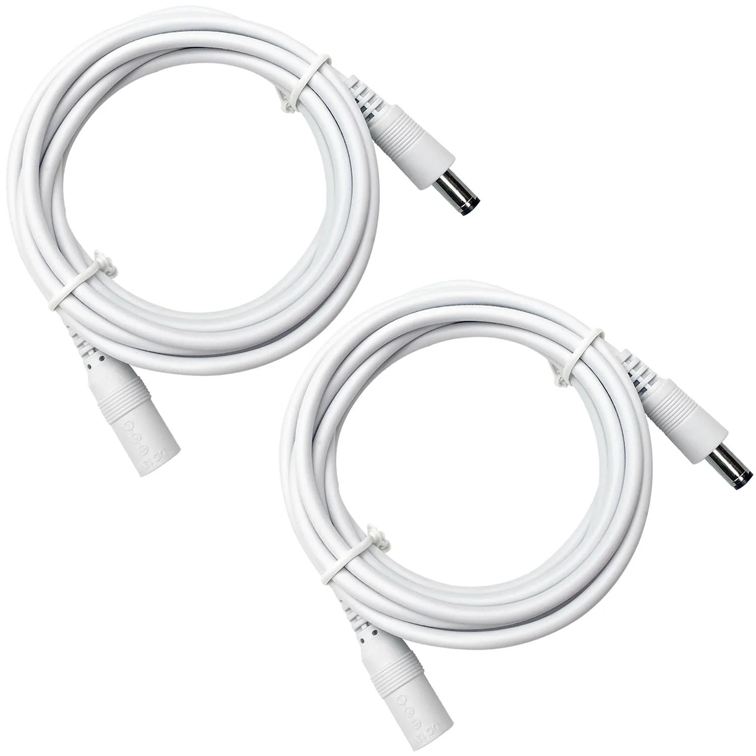 2 Pack 6ft 2M DC Power Extension Cable, Premium Pure Copper DC 12V Power Adapter