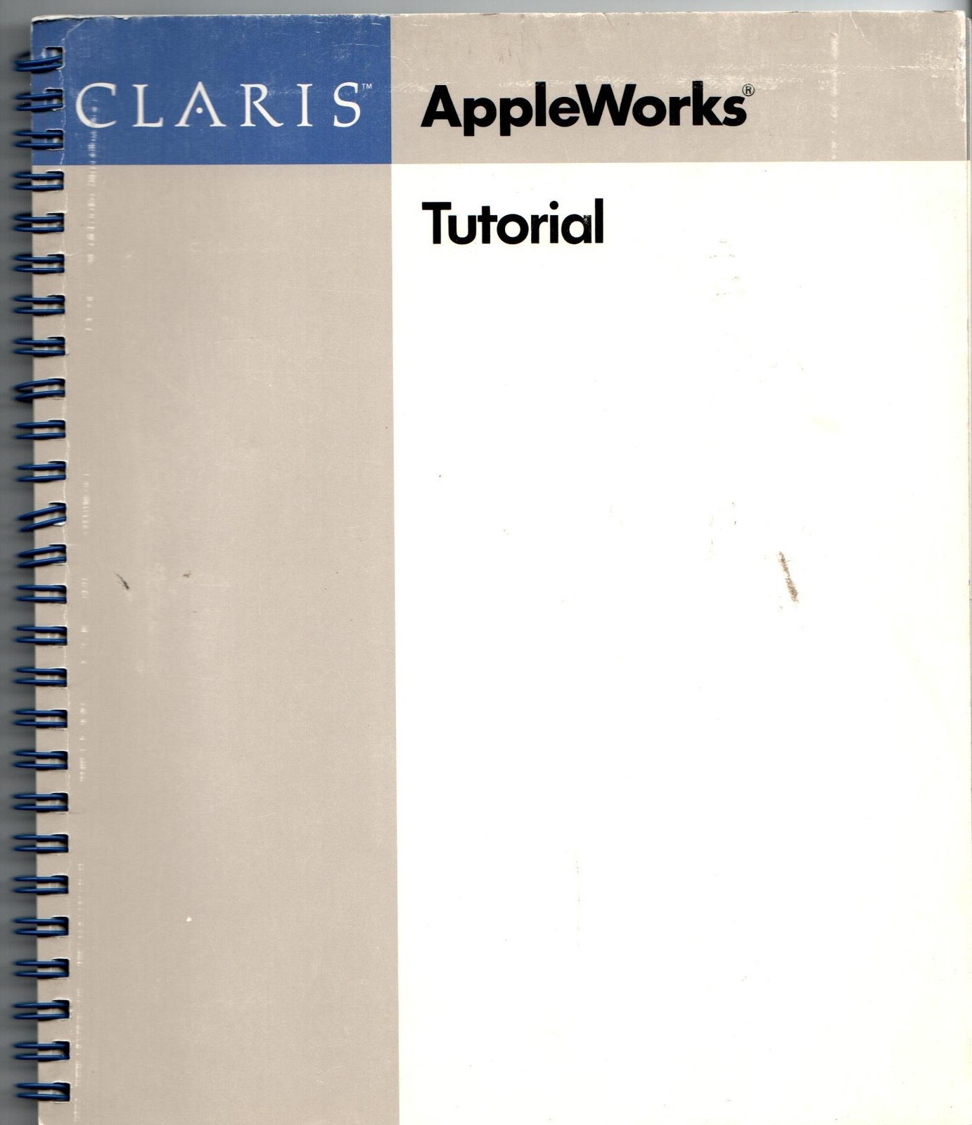 AppleWorks Tutorial Manual [Spiral-bound, 1989] Claris Corporation