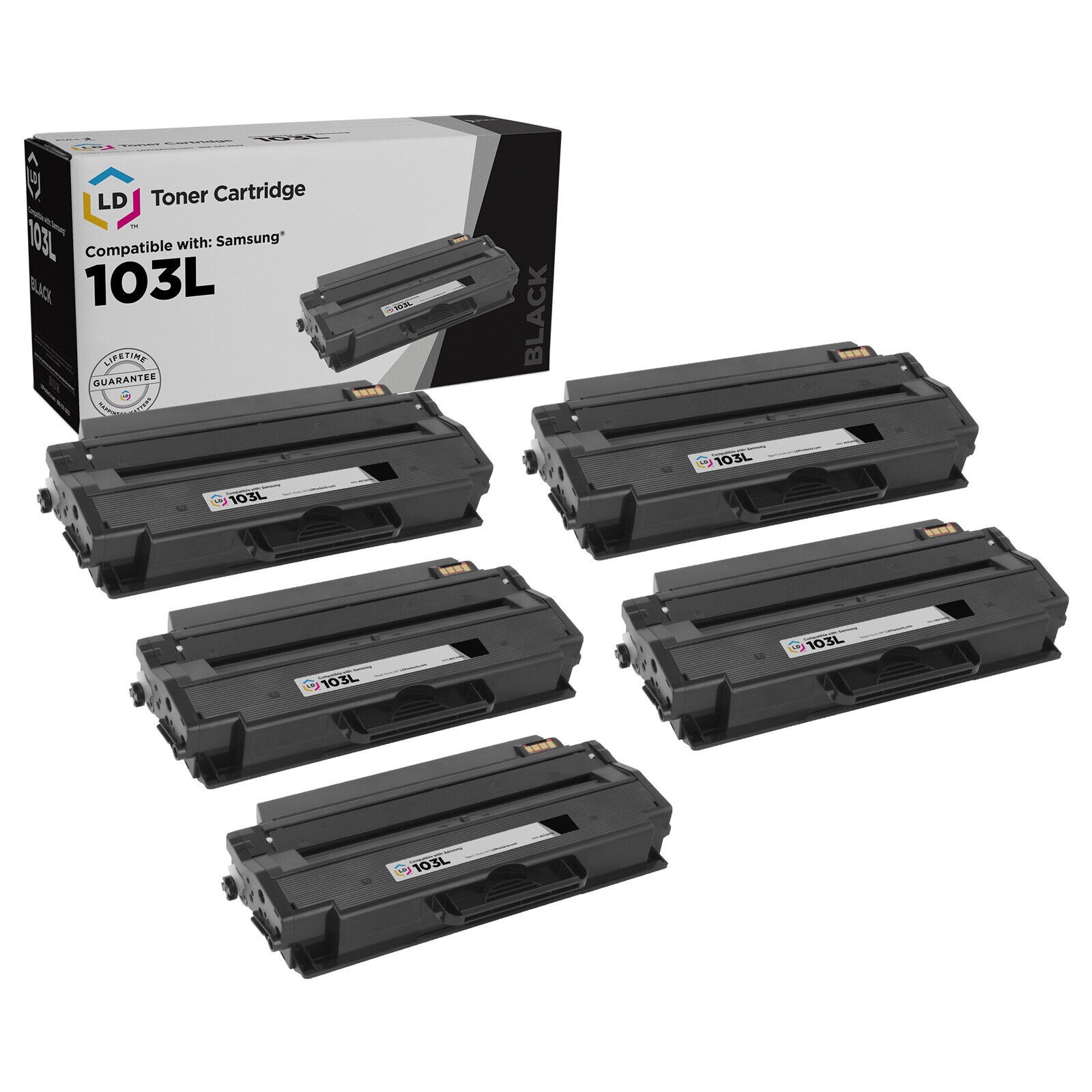 LD 5 Pack MLT-D103L Black HY Toner for Samsung ML-2950ND ML-2955DW SCX-4729FW