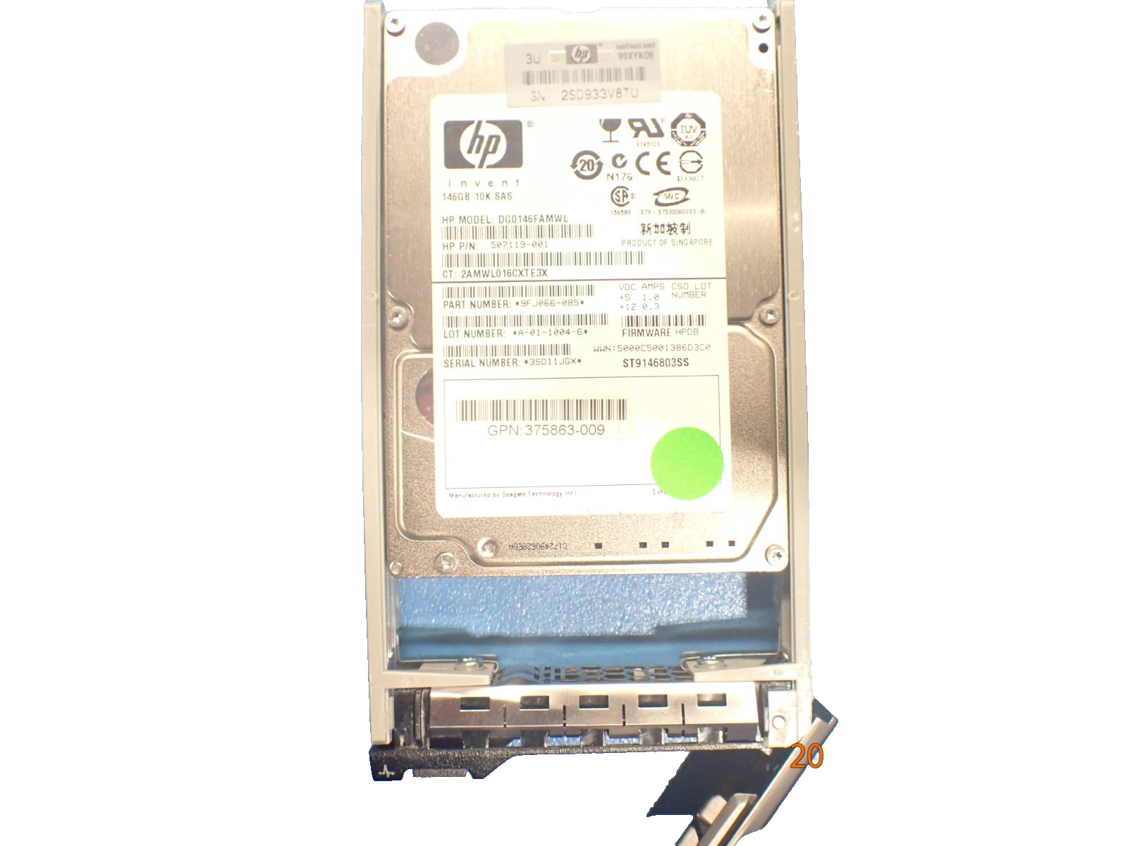 Lot of 4 HP 507119-001 146-GB 6G 10K 2.5 DP SAS Internal Hard Disk Drives