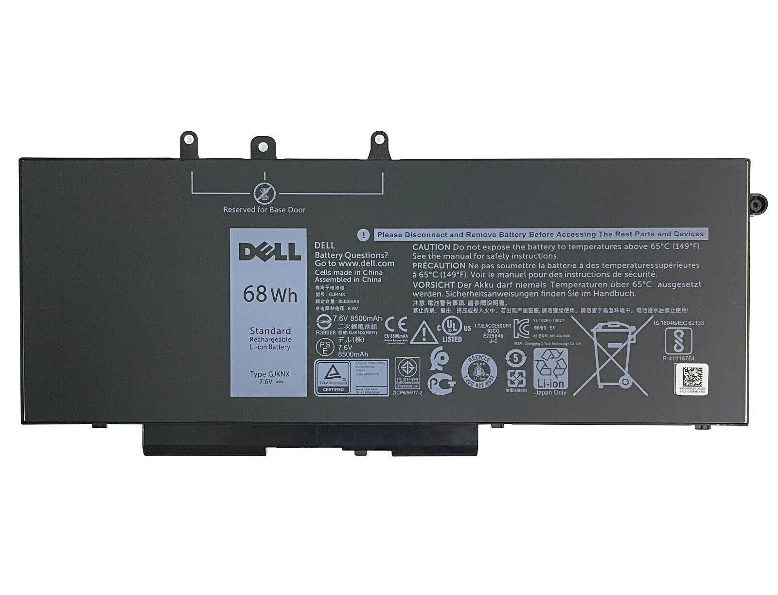 68Wh Genuine GJKNX Battery Dell Latitude 5480 5580 5280 5490 5491 5580 5590 5591