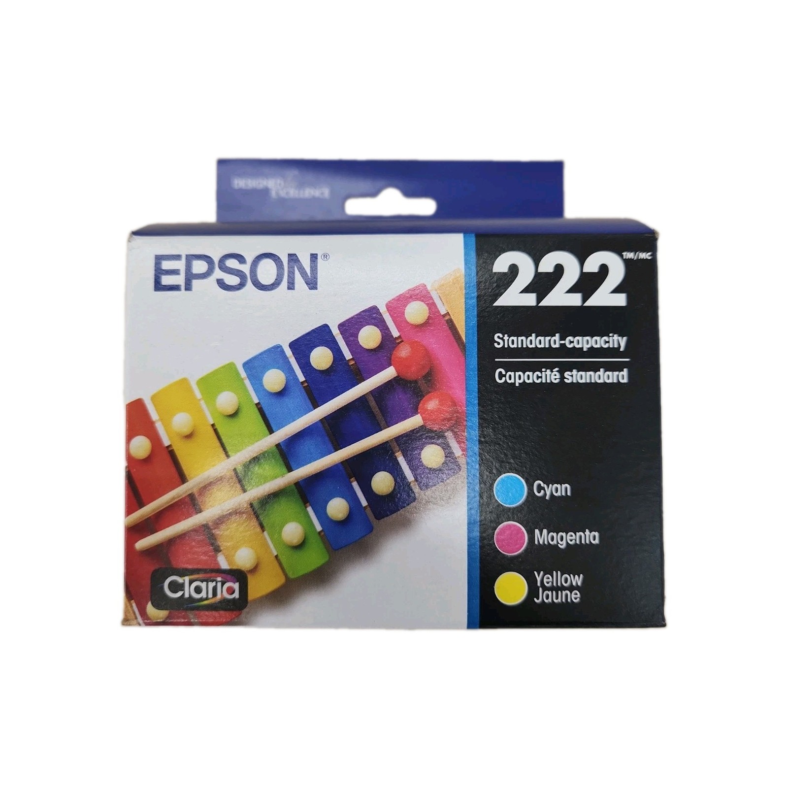 Epson 222 Color Ink Cartridges T222520 Cyan Magenta Yellow - 04/2029 New Sealed