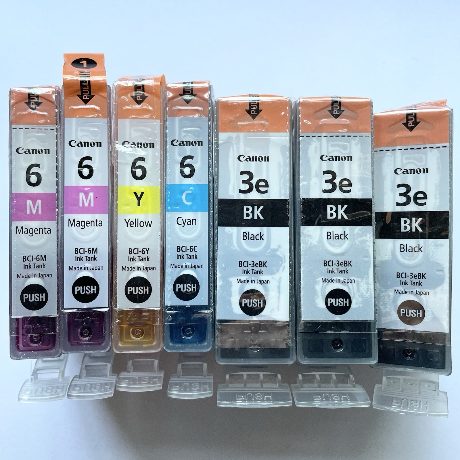 Genuine Canon BCI-3eBK 3e Ink Tank Cartridge Pack Black 6 C/Y/M