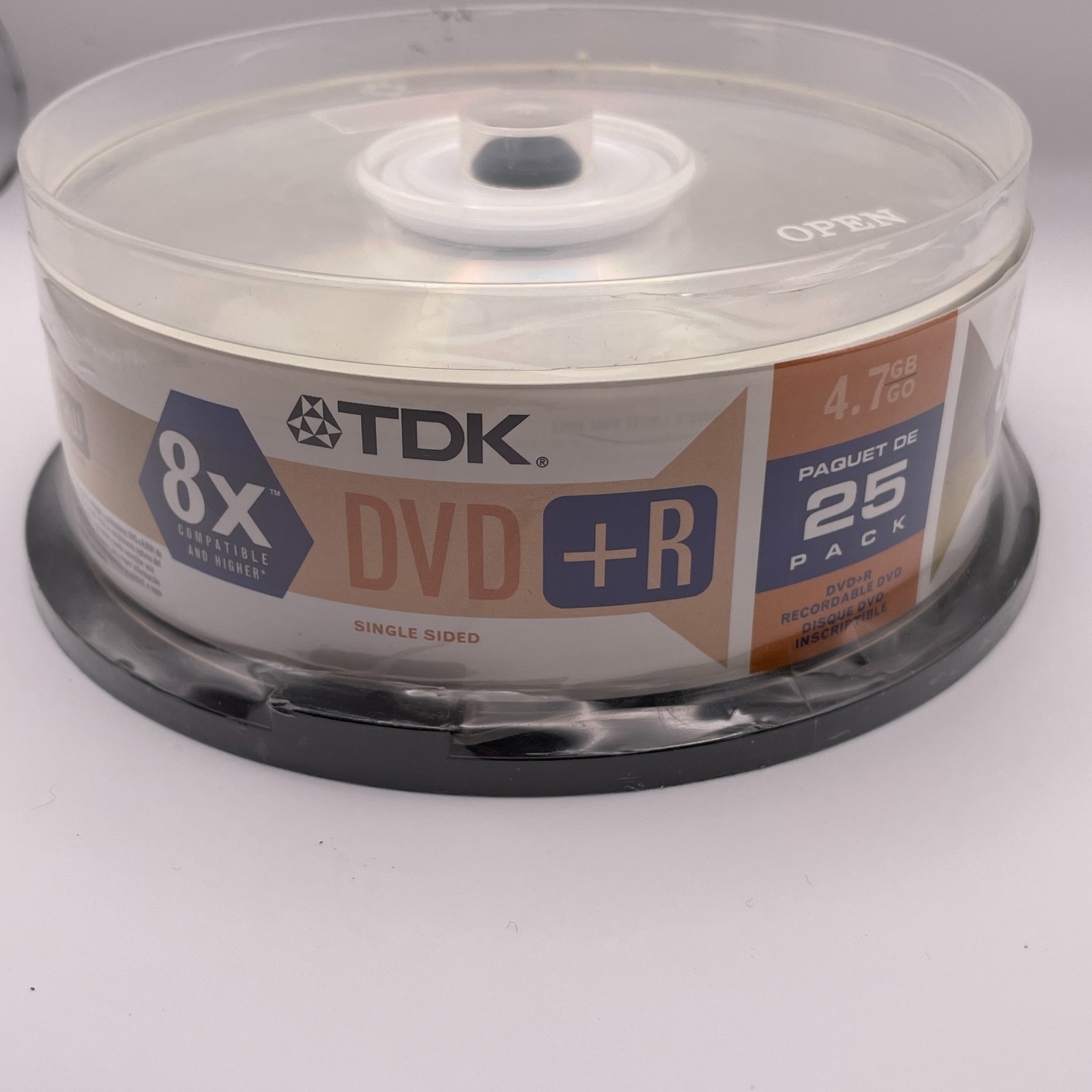 TDK DVD 8X +R NEW Sealed 25 Count Blank