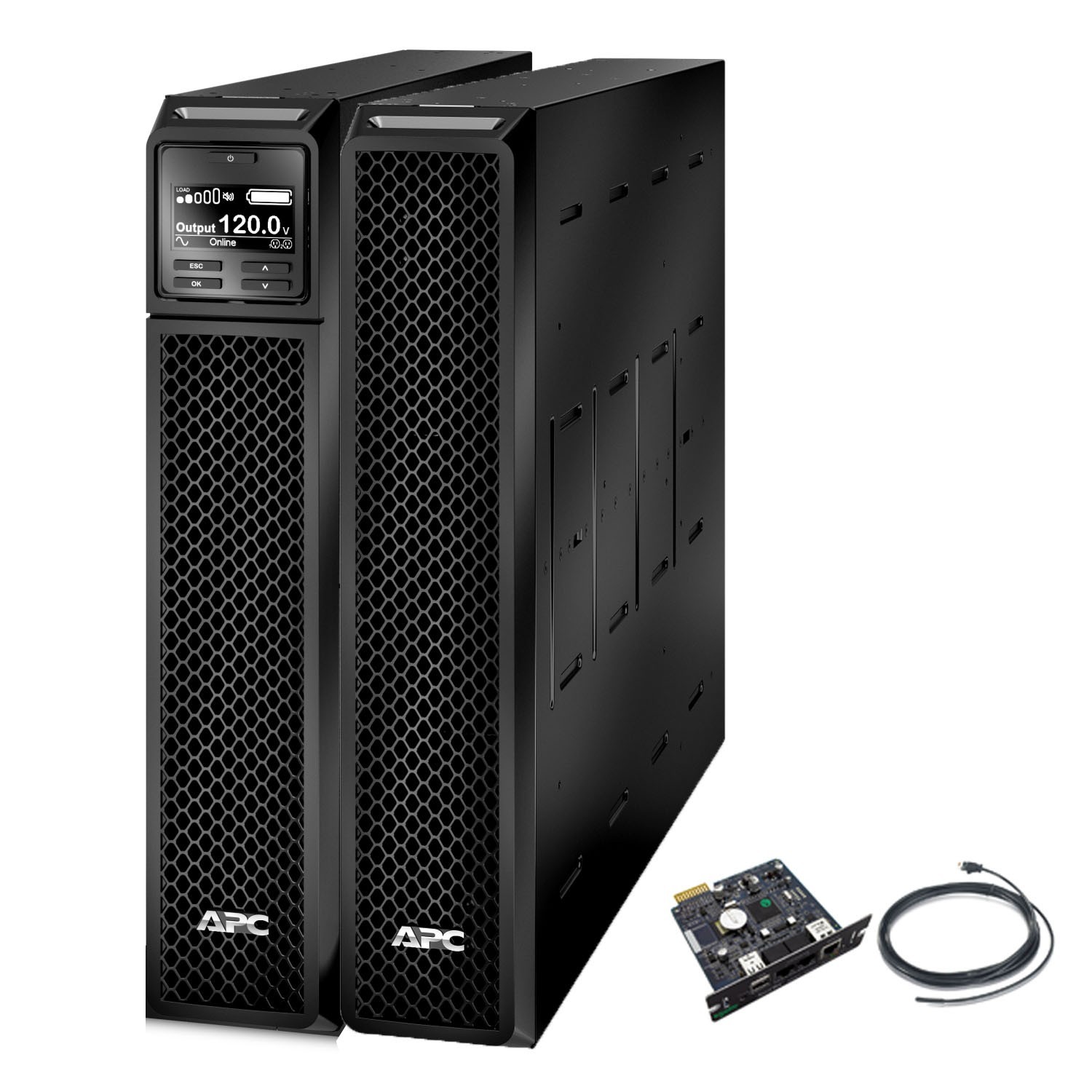 Bundle: APC Smart UPS SRT2200XLA with SRT72BP External Battery Pack & AP9631