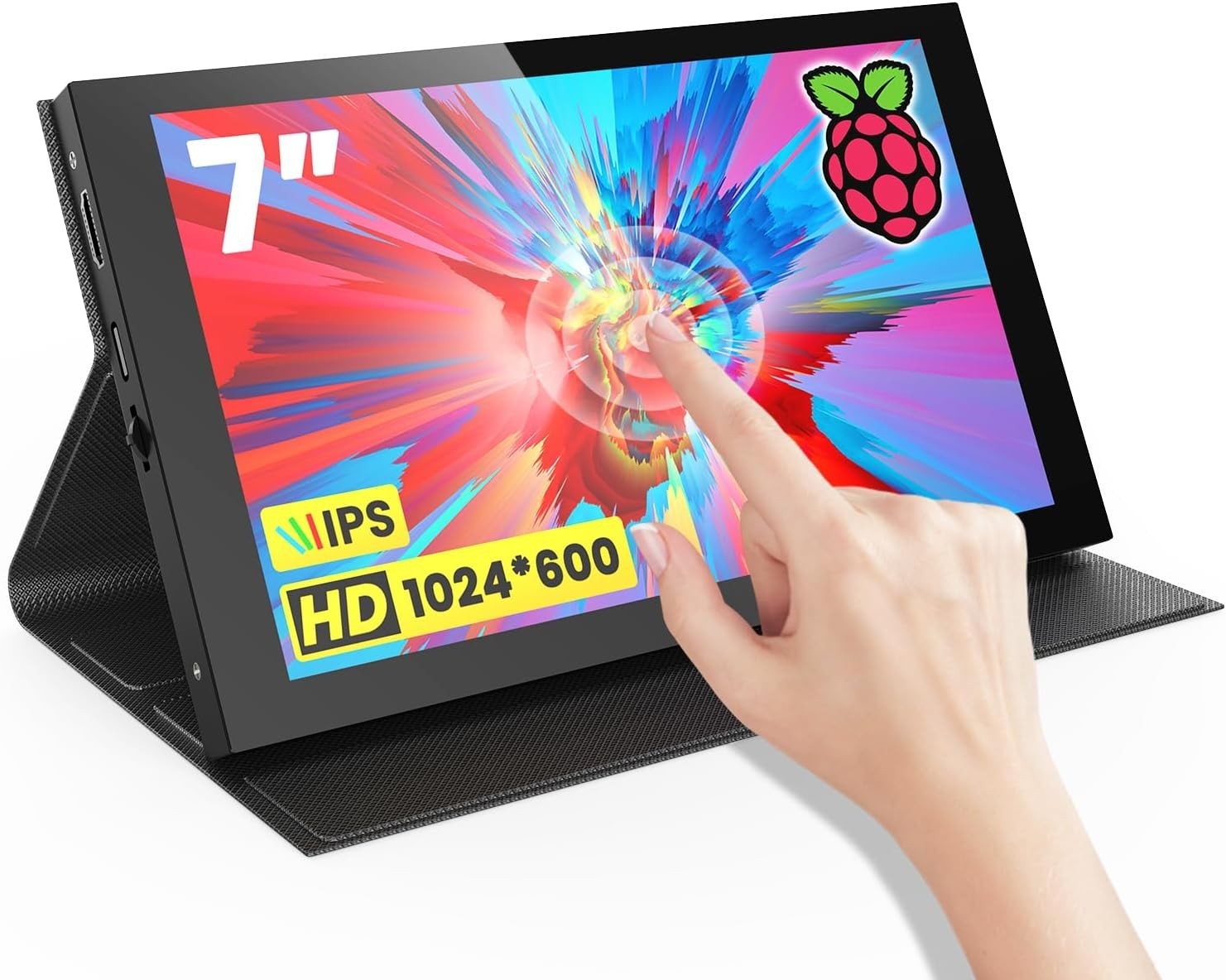 7 Inch Monitor Mini Screen 5-Points Touchscreen 1024x600 HDMI Monitor for RasPi