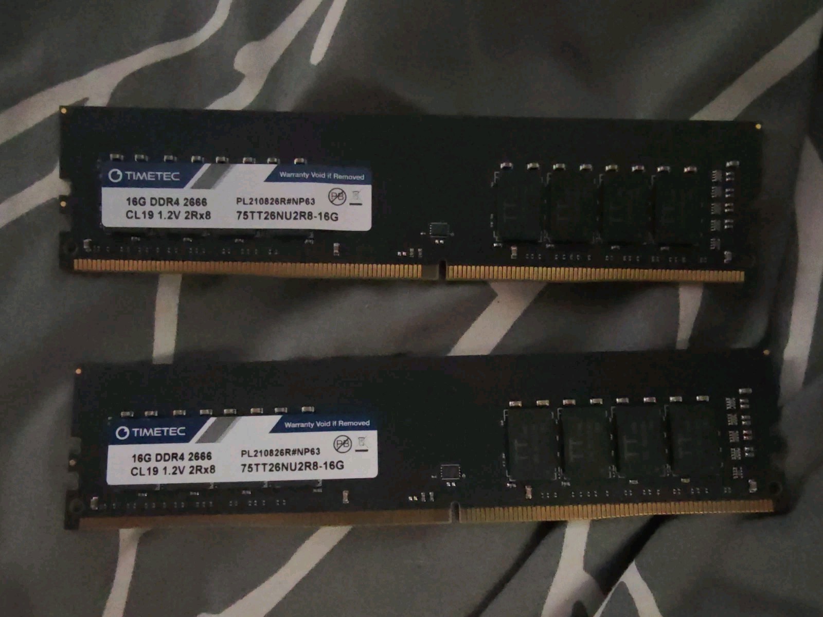 TIMETEC 75TT26NU2R8-16G 16GB DDR4 2666 CL19 1.2V 2RX8 Desktop Memory RAM