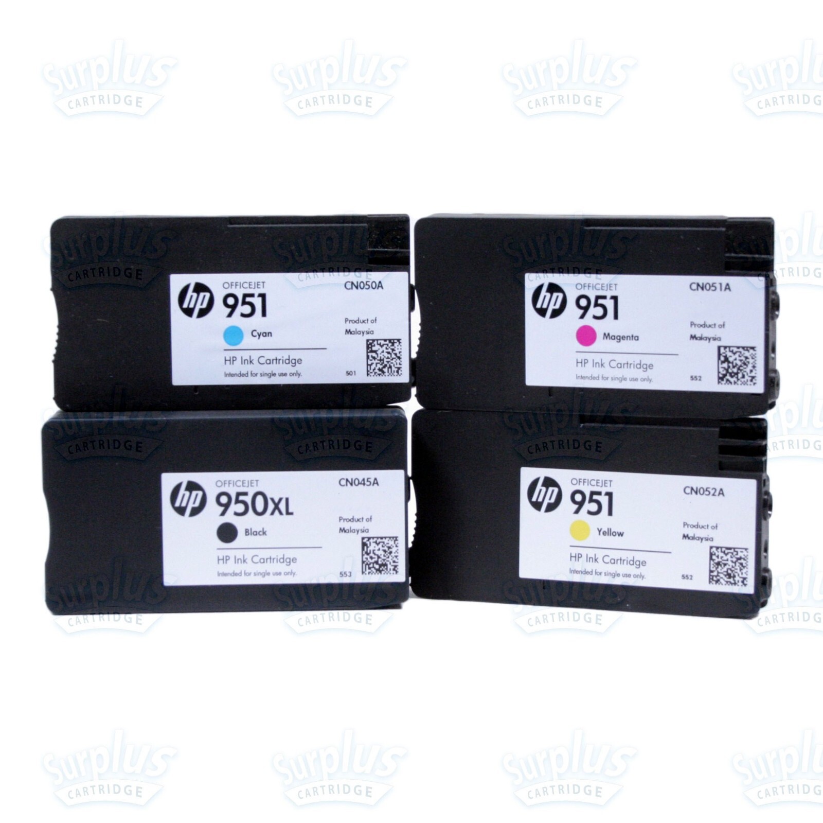 4pk Genuine HP 950XL Black & 951 3-Color OfficeJet 8620 8600 8630 