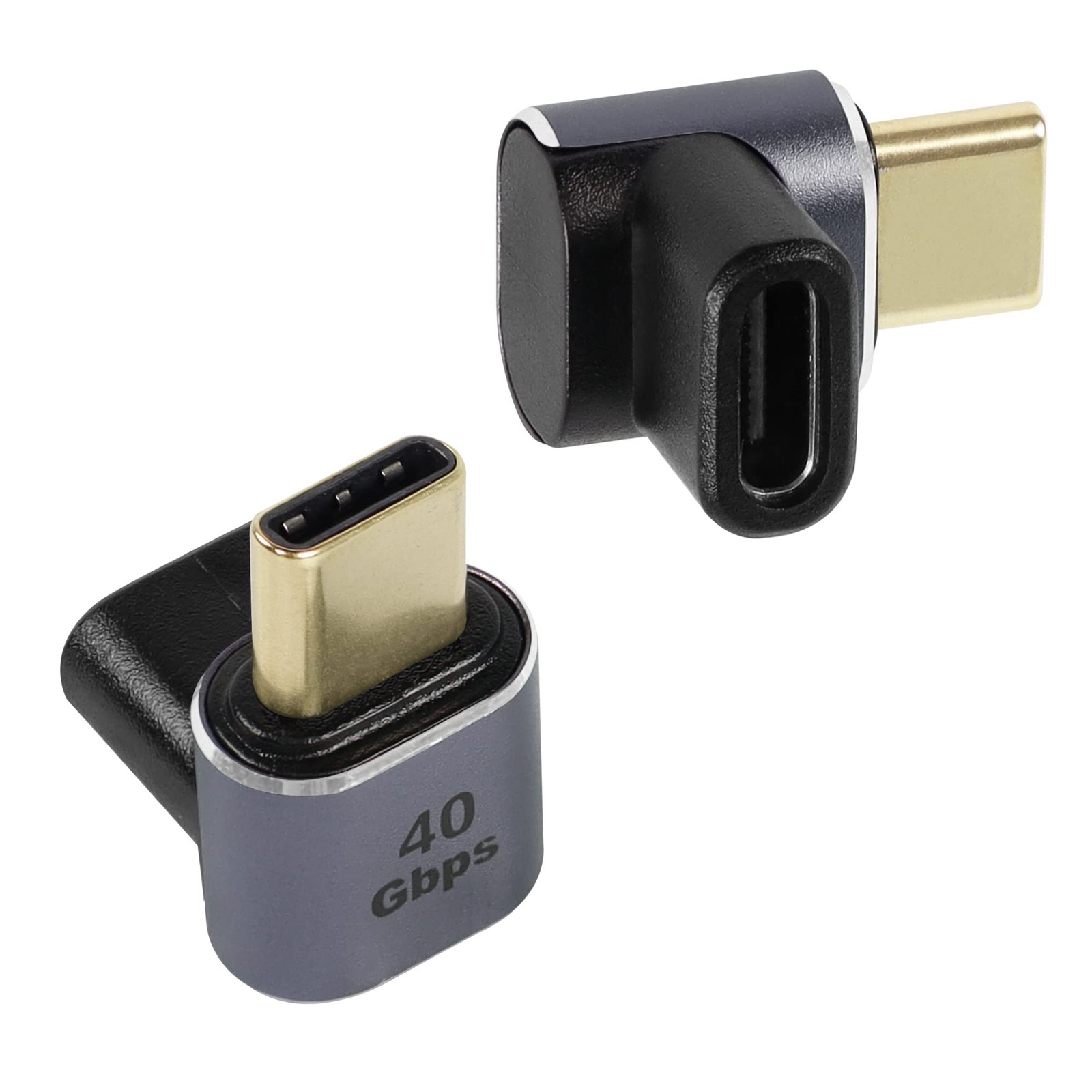 QIANRENON USB C 90° Adapter Coupler 4.0 Type C Female to Male Right...