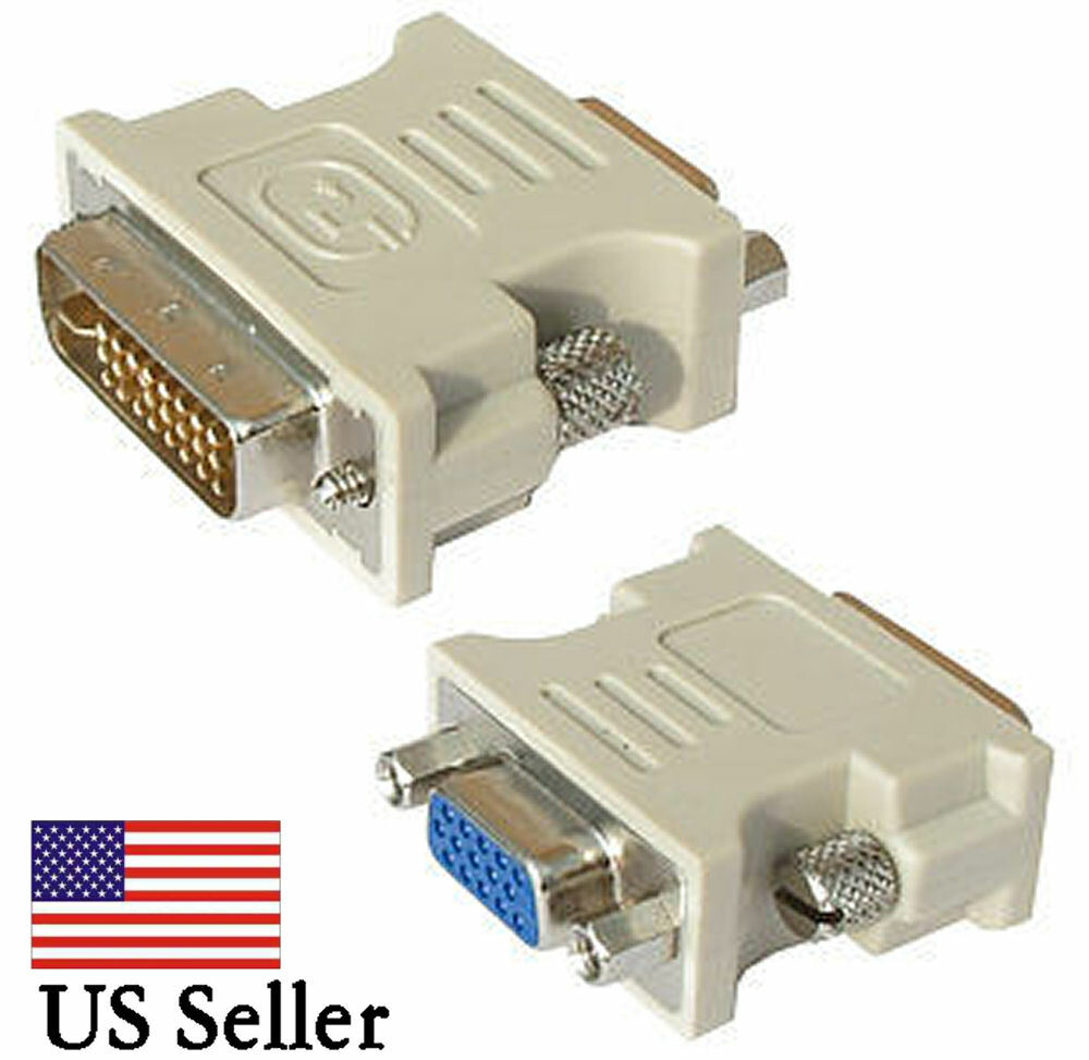 DVI-D to VGA ADAPTER Computer Monitor CRT LCD Video Adapter DVI - US Seller NEW