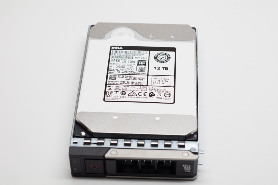 9HXK6 DELL 12TB 7.2K SAS 3.5" 12Gb/s 14G KIT HDD Factory Sealed
