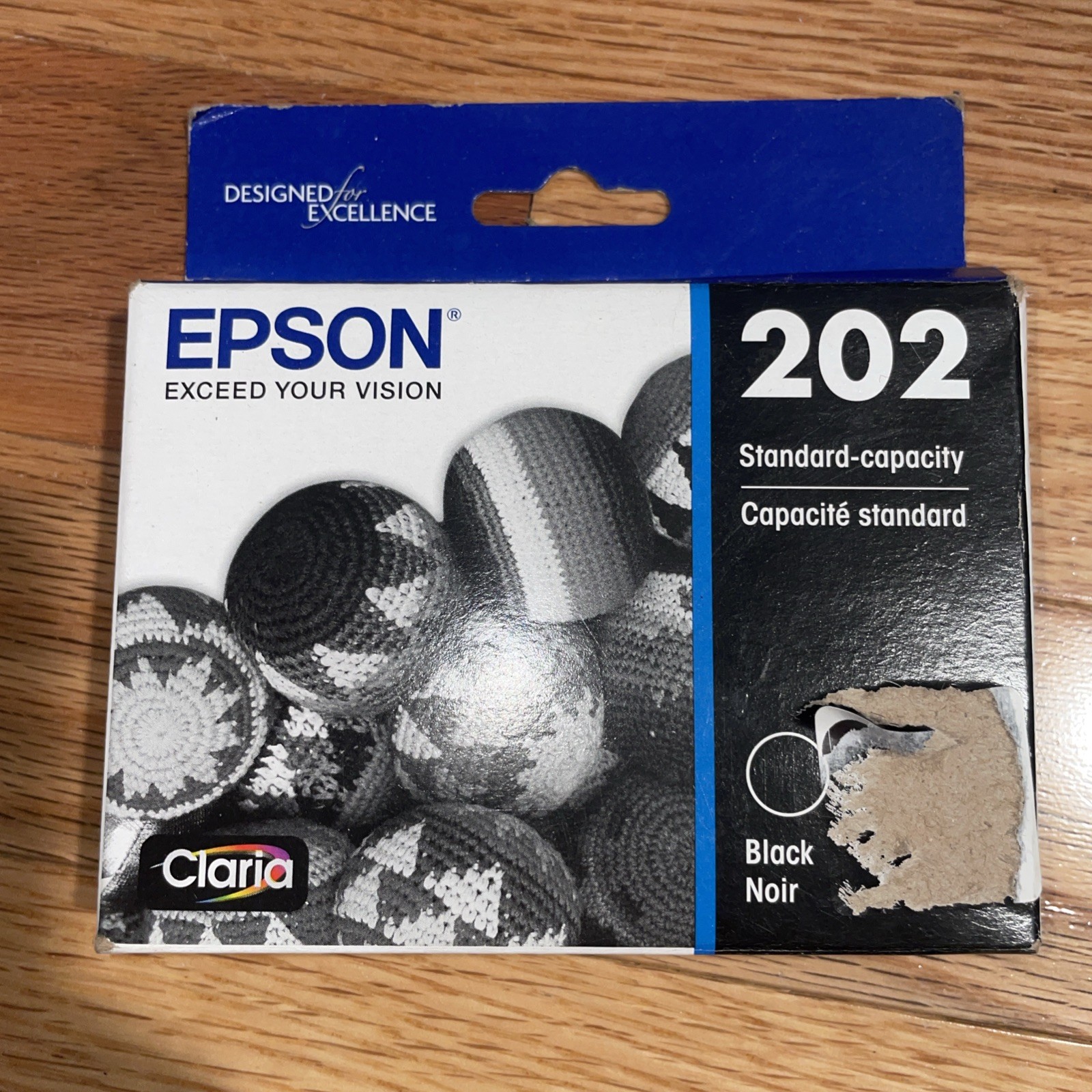 New Sealed Epson Claria 202 Black Ink Cartridge Expires 2/ 2026