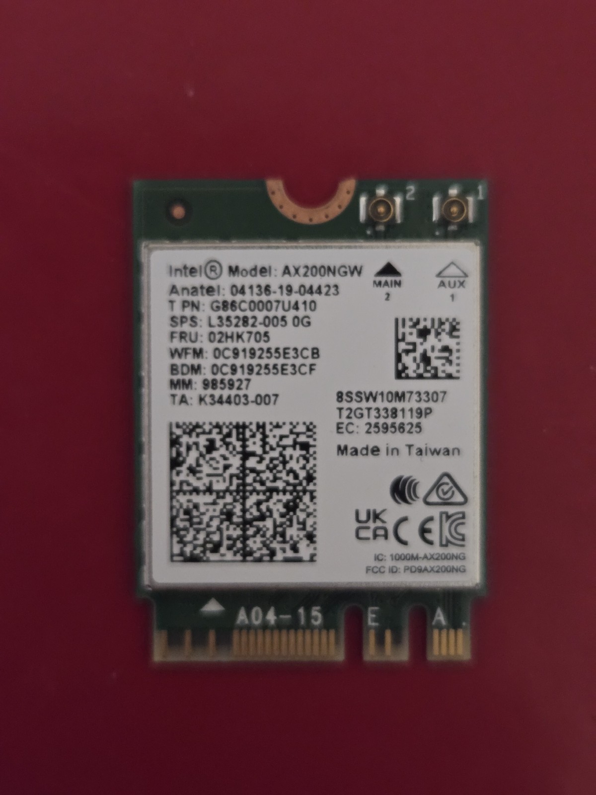 Intel AX200NGW