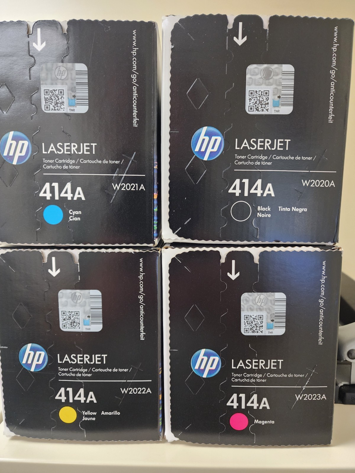 HP 414A ink cartridges (4) colors