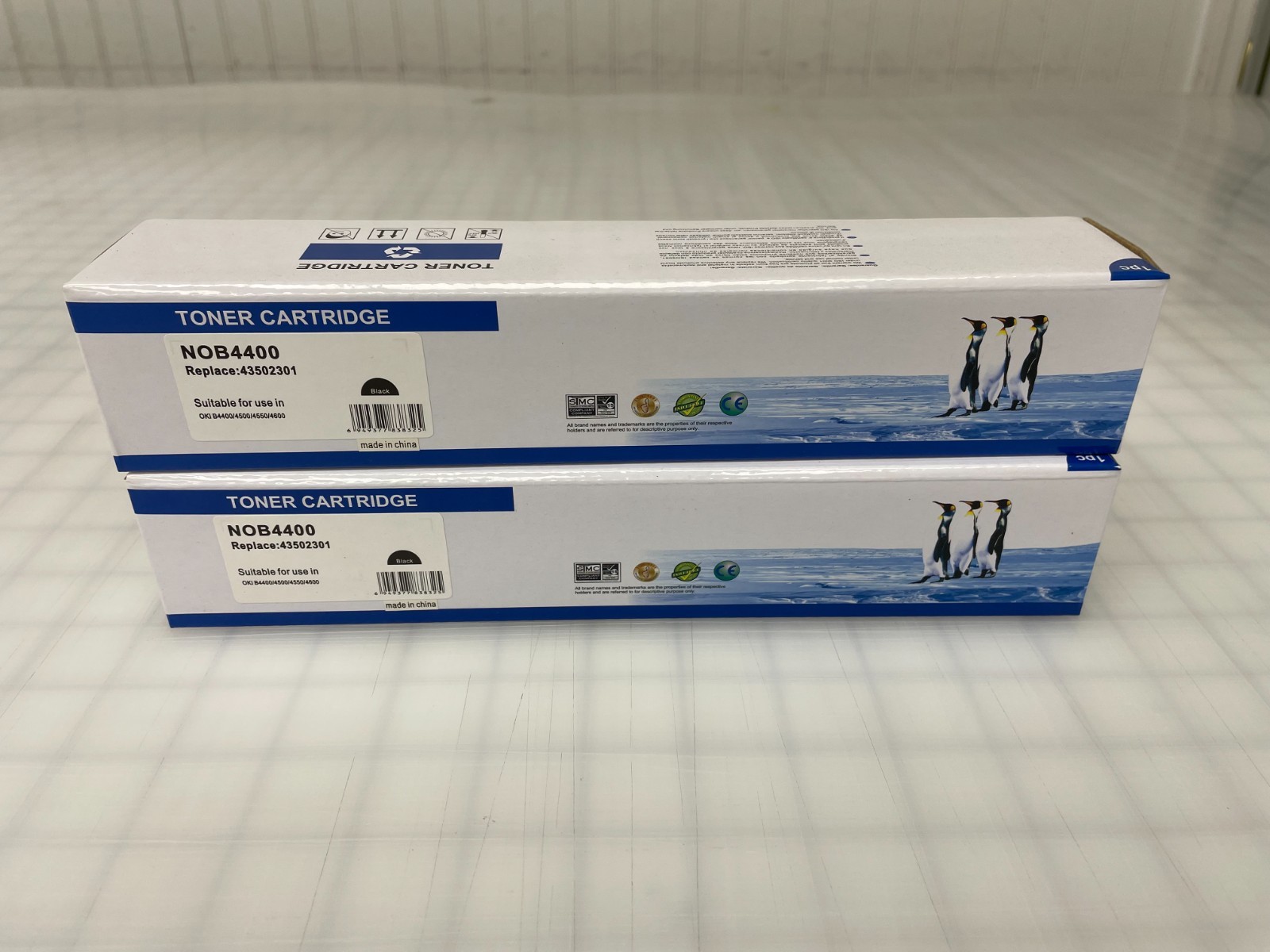 2/PK  Black Toner Cartridge for Okidata Oki B4400 B4500 B4550 B4600 43502301