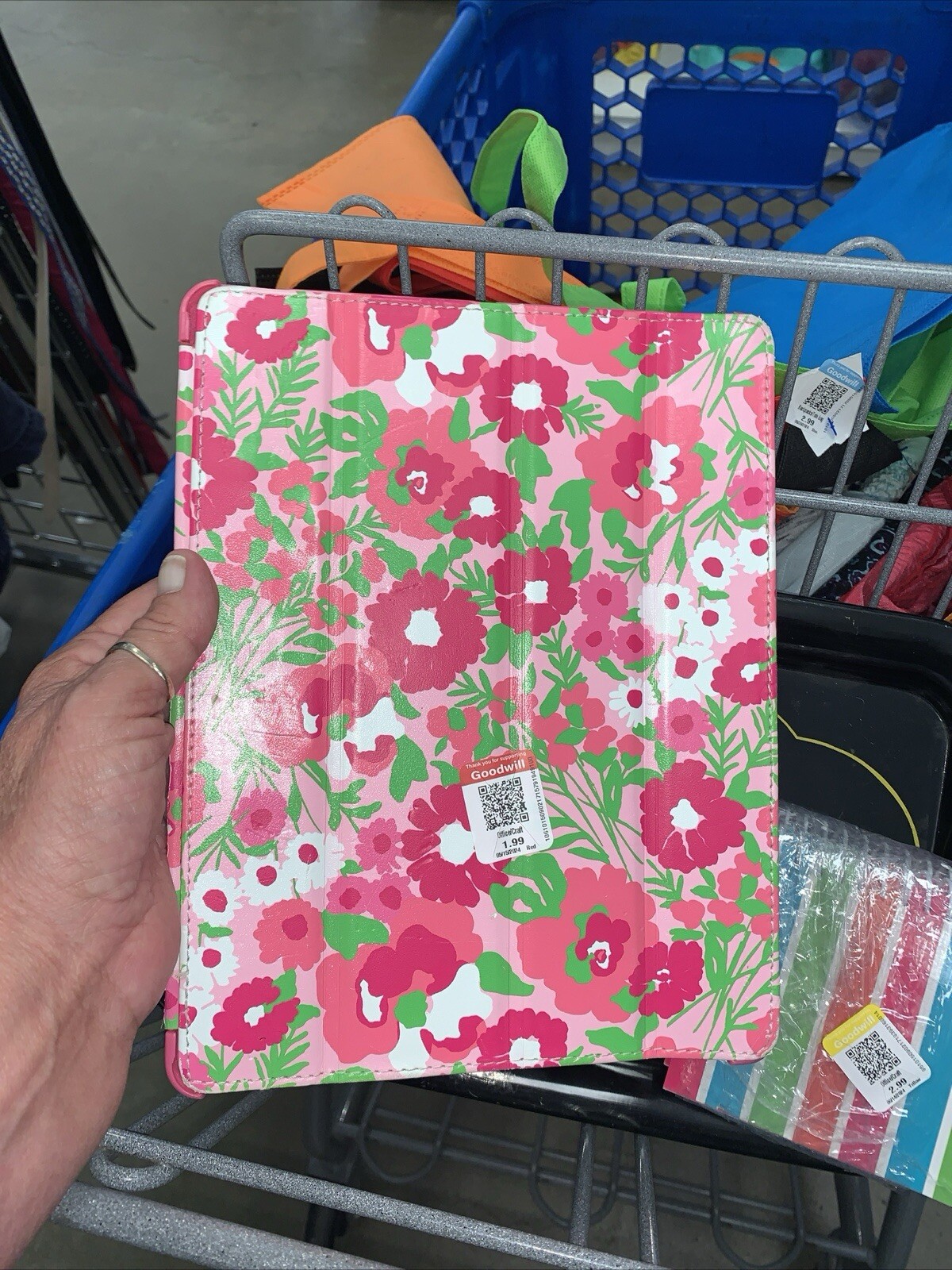 Lilly Pulitzer Pink MAY FLOWERS iPAD & iPAD 2 Silicone Cover Case