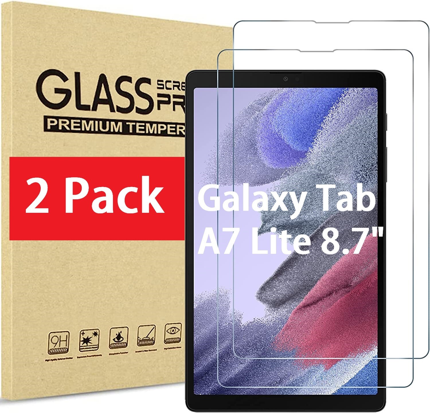 2X Samsung Galaxy Tab A7 Lite 8.7 T220/T225/T227 Tempered Glass Screen Protector